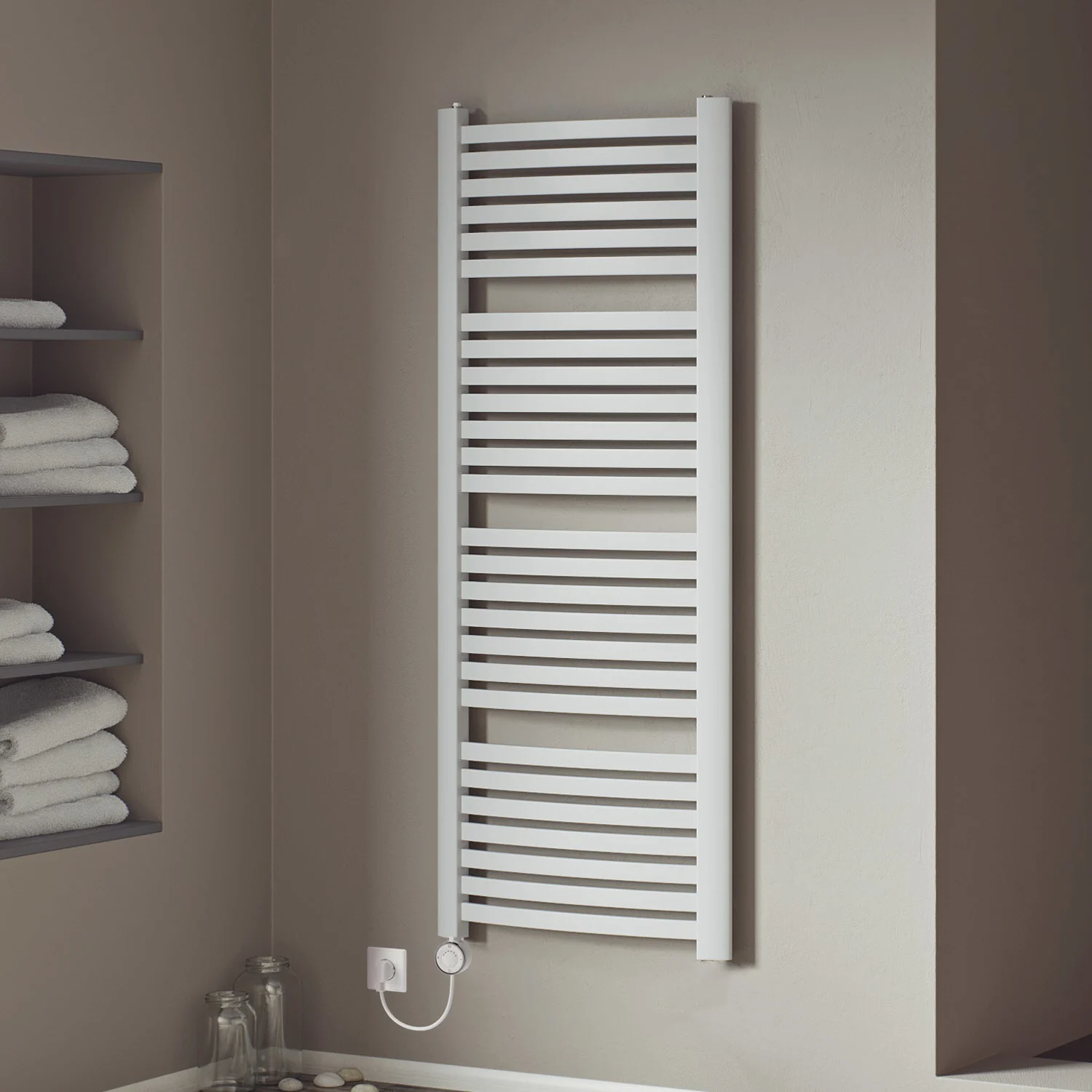 Sturotec Bath 1 E Badheizkörper 58 x 171 cm, rein elektrisch, mit integr. Raumthermostat