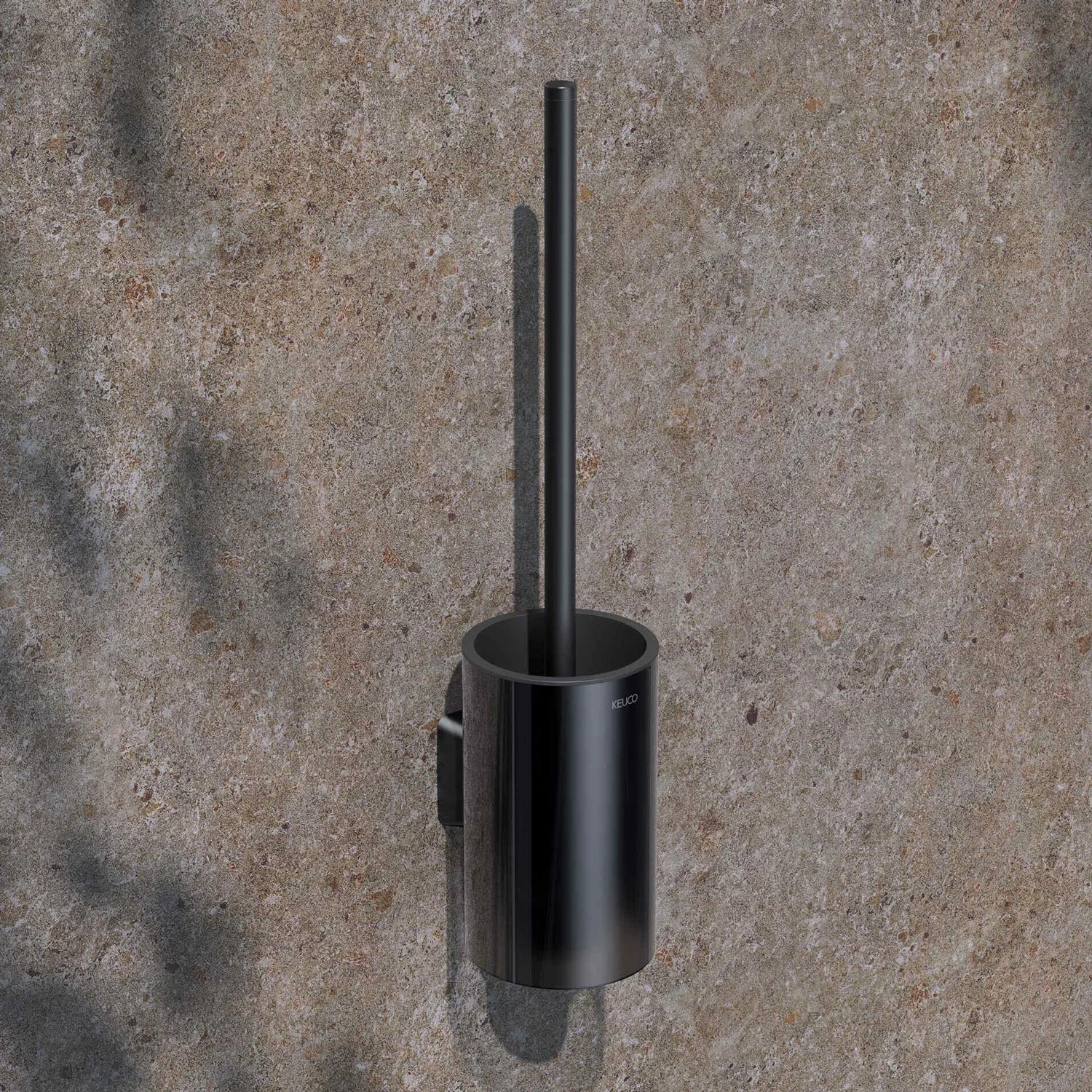 Keuco HERA Toilettenbürstengarnitur mit Gehäuse aus Echtkristallglas