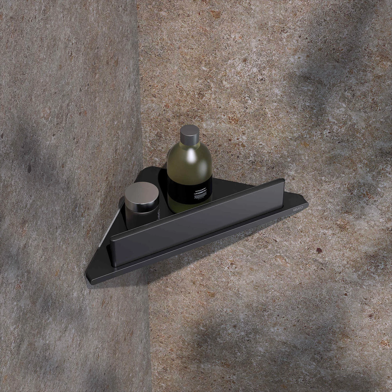 Keuco HERA Eckduschablage mit Duschabzieher