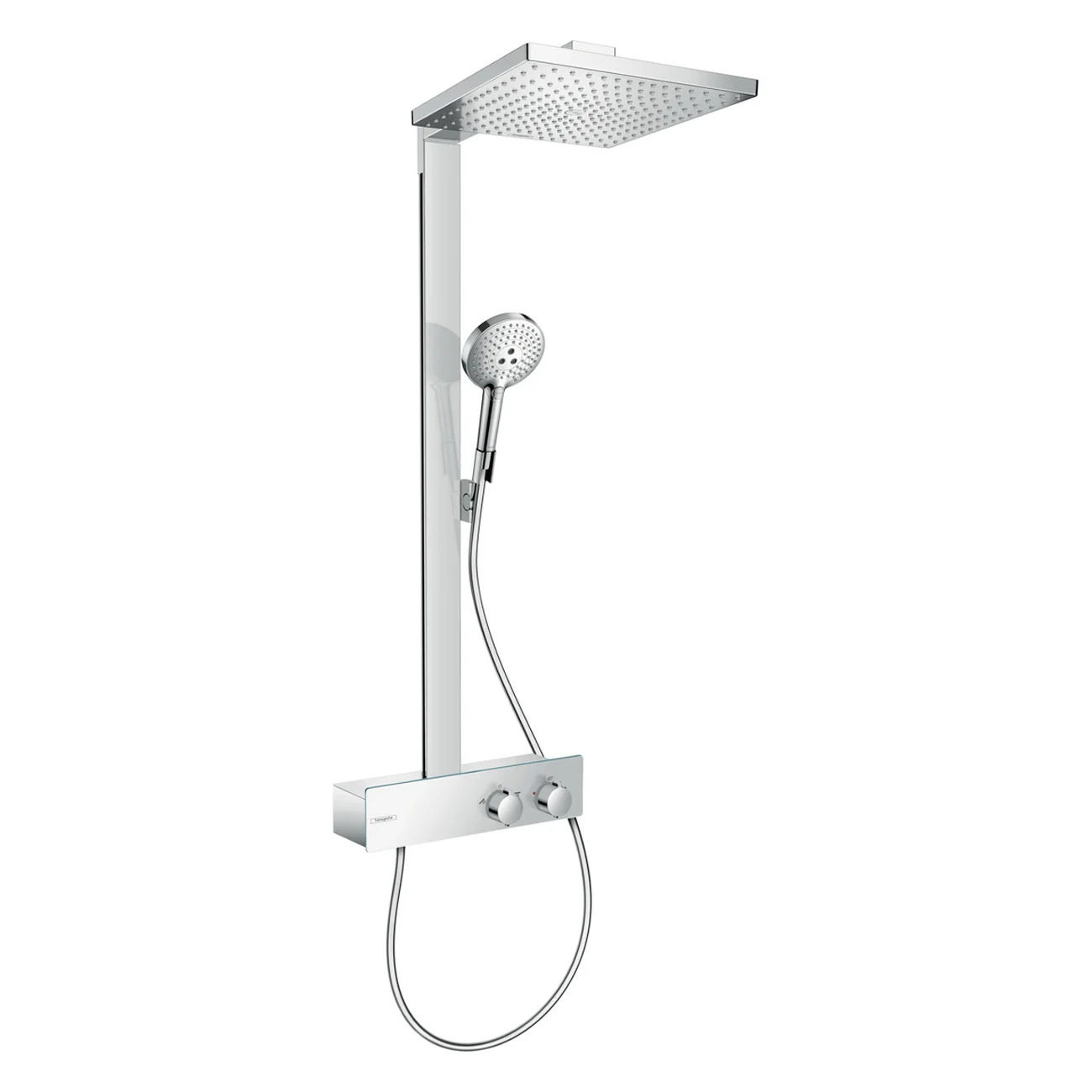 hansgrohe Raindance E Showerpipe 300 1jet mit ShowerTablet 350 hansgrohe Raindance E Showerpipe 300 1jet mit ShowerTablet 350