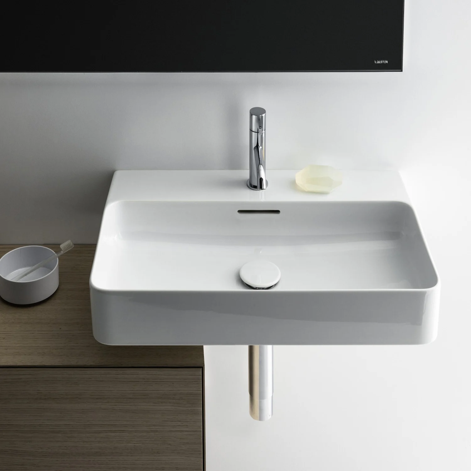 LAUFEN Val Waschtisch, unterbaufähig 55 x 42 cm mit 1 Hahnloch, mit Überlauf LAUFEN Val Waschtisch, unterbaufähig 55 x 42 cm mit 1 Hahnloch, mit Überlauf