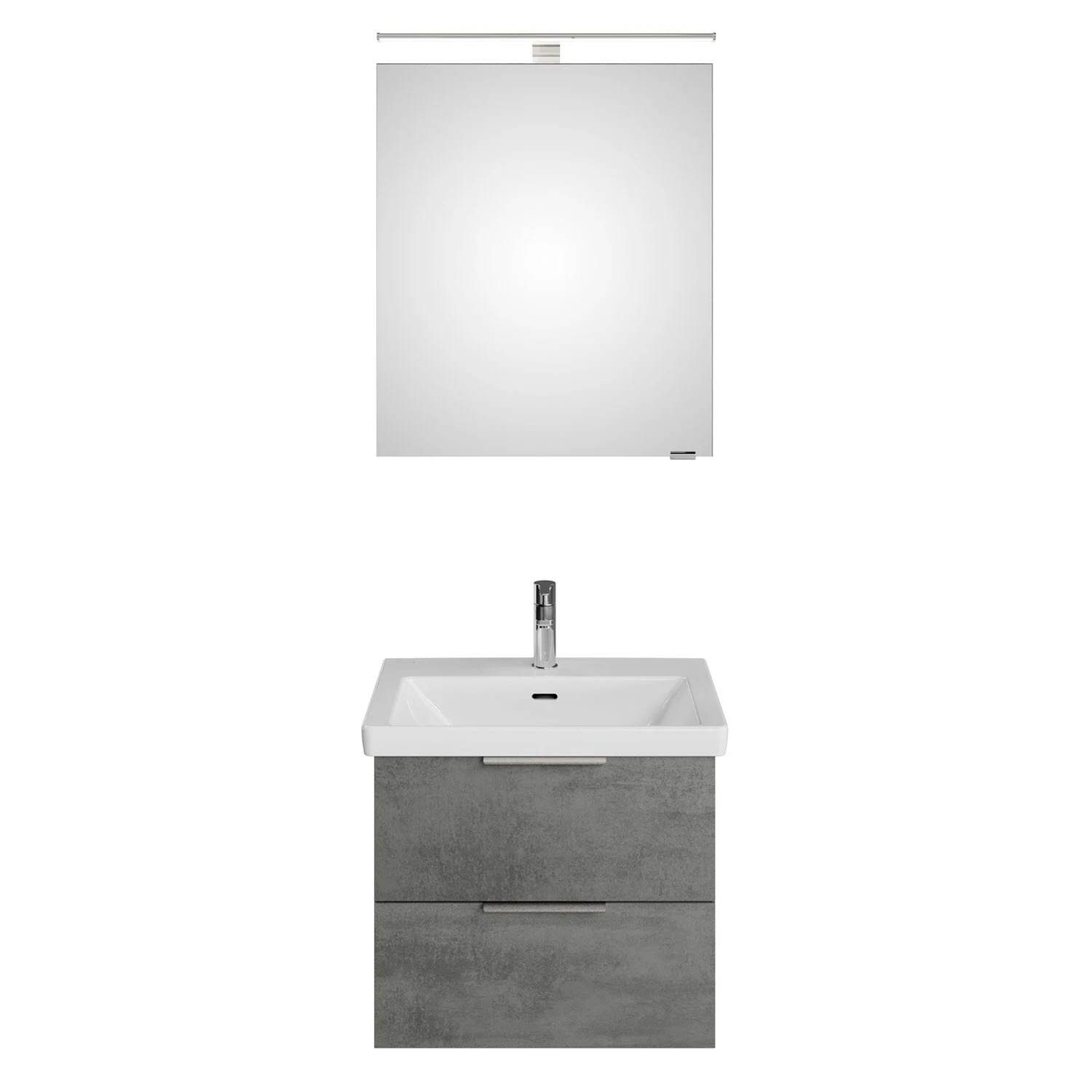 Steinkamp Living 2.0 / Villeroy & Boch Subway 3.0 Badmöbel Set 60 cm mit Spiegelschrank