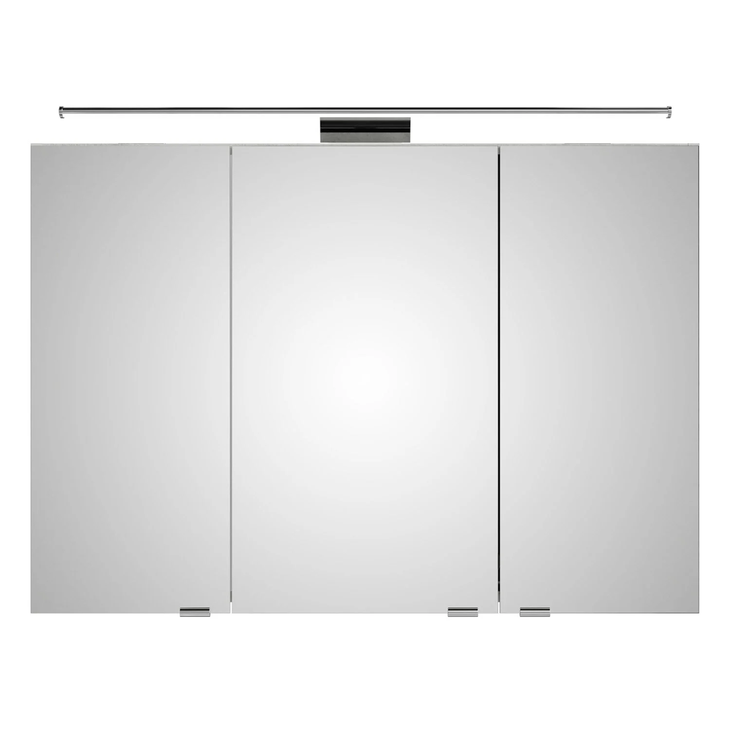 Steinkamp Living 2.0 Spiegelschrank 100 cm mit 3 Drehtüren, inkl. LED-Aufsatzleuchte