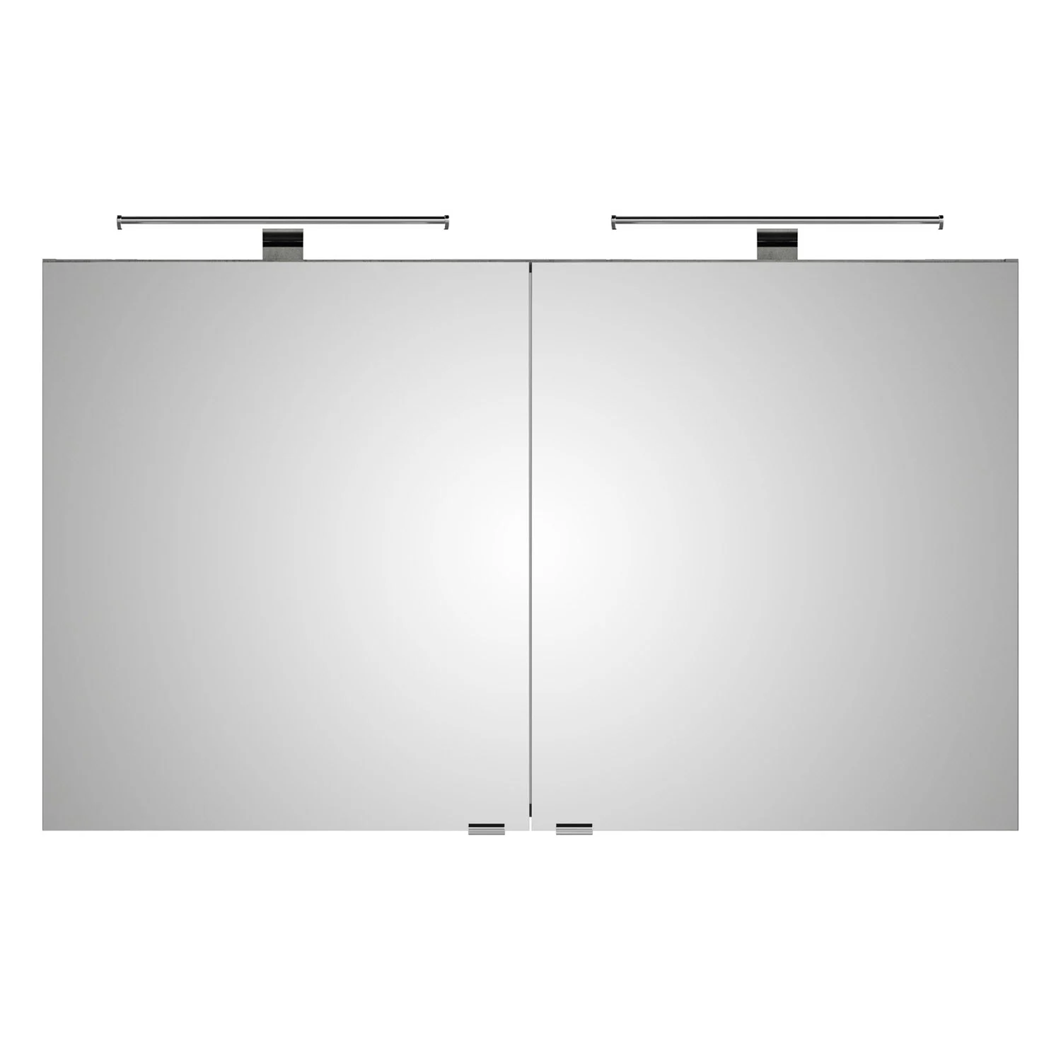 Steinkamp Living 2.0 Spiegelschrank 120 cm mit 2 Drehtüren, inkl. 2 LED-Aufsatzleuchten