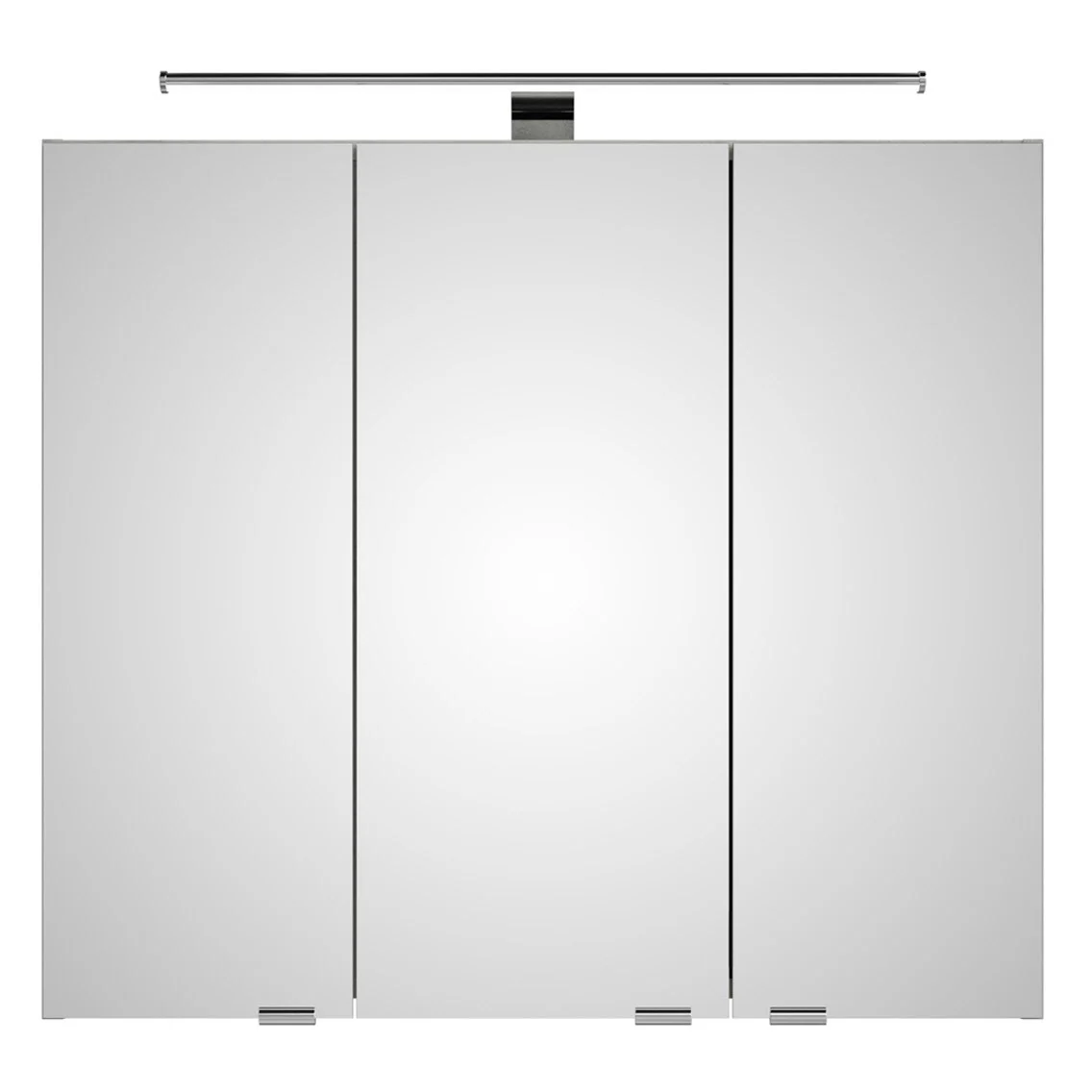 Steinkamp Living 2.0 Spiegelschrank 80 cm mit 3 Drehtüren, inkl. LED-Aufsatzleuchte