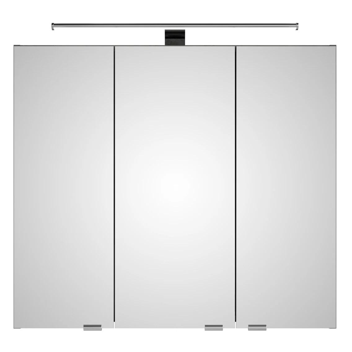 Steinkamp Living 2.0 Spiegelschrank 80 cm mit 3 Drehtüren, inkl. LED-Aufsatzleuchte