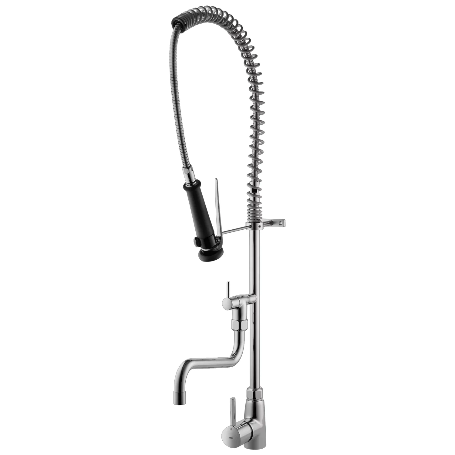 KWC Gastro Einhebel Spültischbatterie mit Profi-Geschirrbrause für die Profiküche