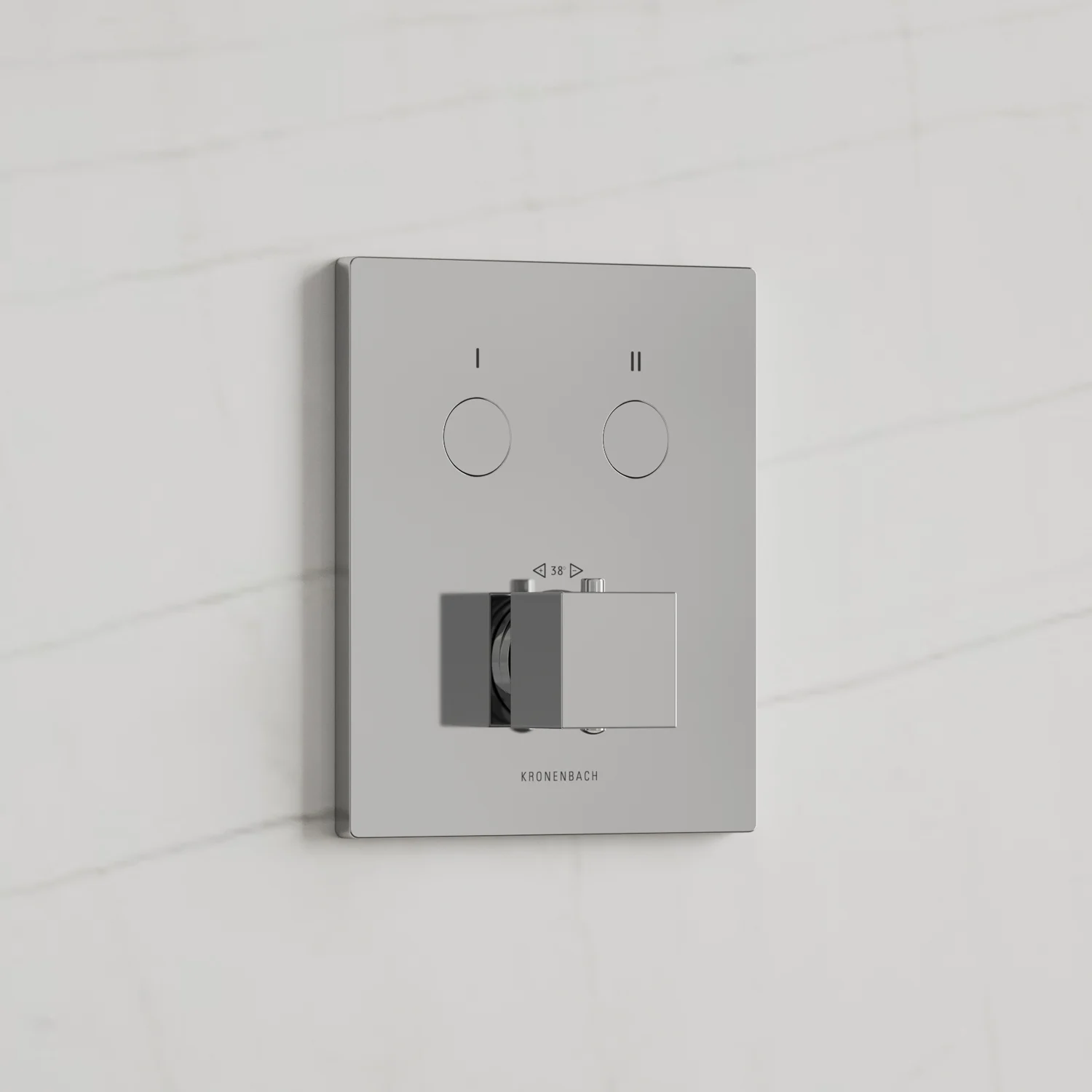 Kronenbach Smart Push Thermostat Unterputz für 2 Verbraucher, eckige Ausführung Kronenbach Smart Push Thermostat Unterputz für 2 Verbraucher, eckige Ausführung