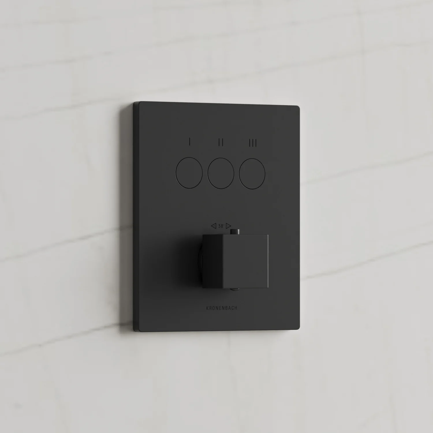 Kronenbach Smart Push Thermostat Unterputz für 3 Verbraucher, eckige Ausführung Kronenbach Smart Push Thermostat Unterputz für 3 Verbraucher, eckige Ausführung