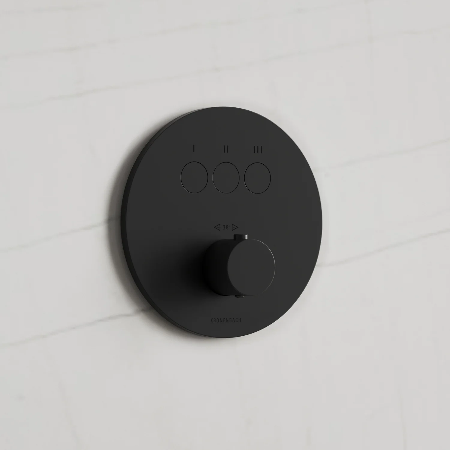 Kronenbach Smart Push Thermostat Unterputz für 3 Verbraucher, runde Ausführung