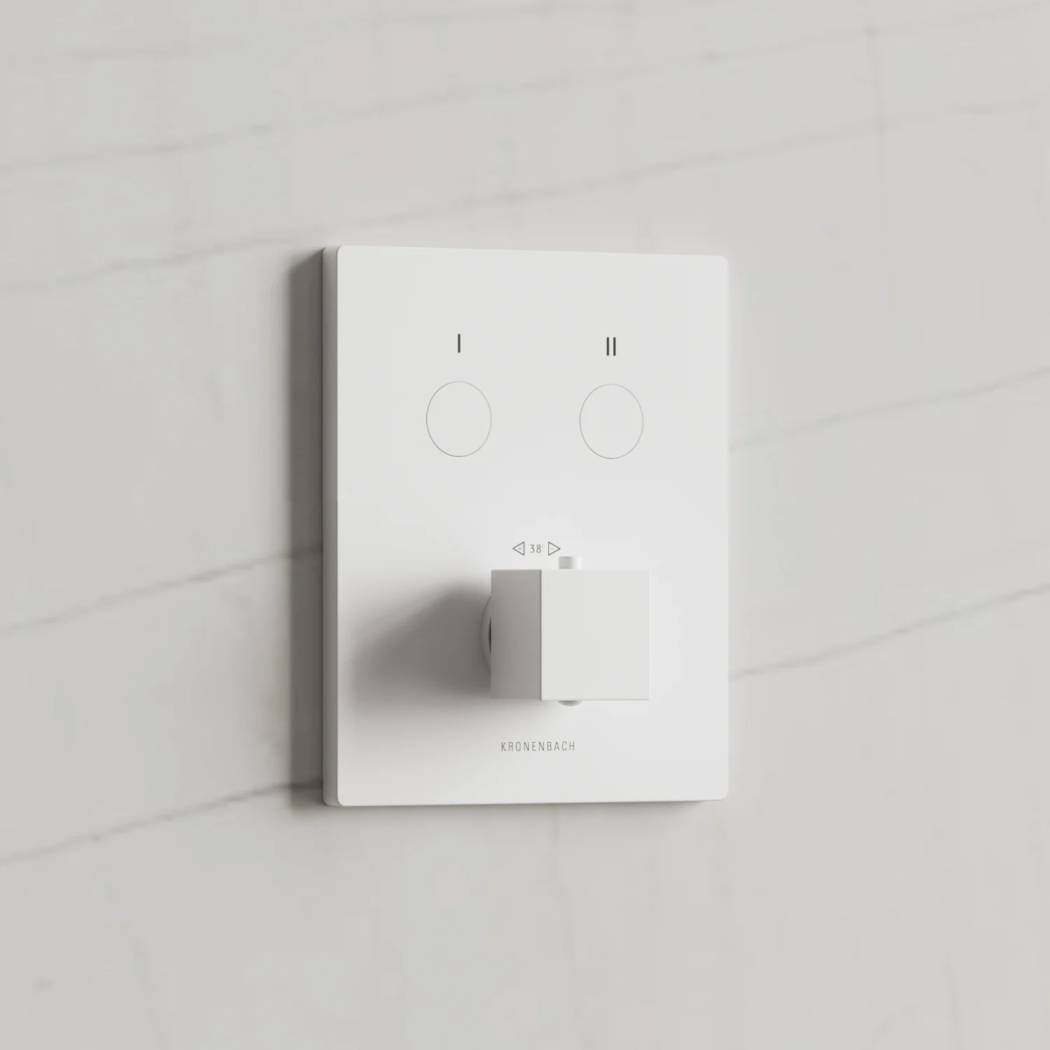 Kronenbach Smart Push Thermostat Unterputz für 2 Verbraucher, eckige Ausführung Kronenbach Smart Push Thermostat Unterputz für 2 Verbraucher, eckige Ausführung