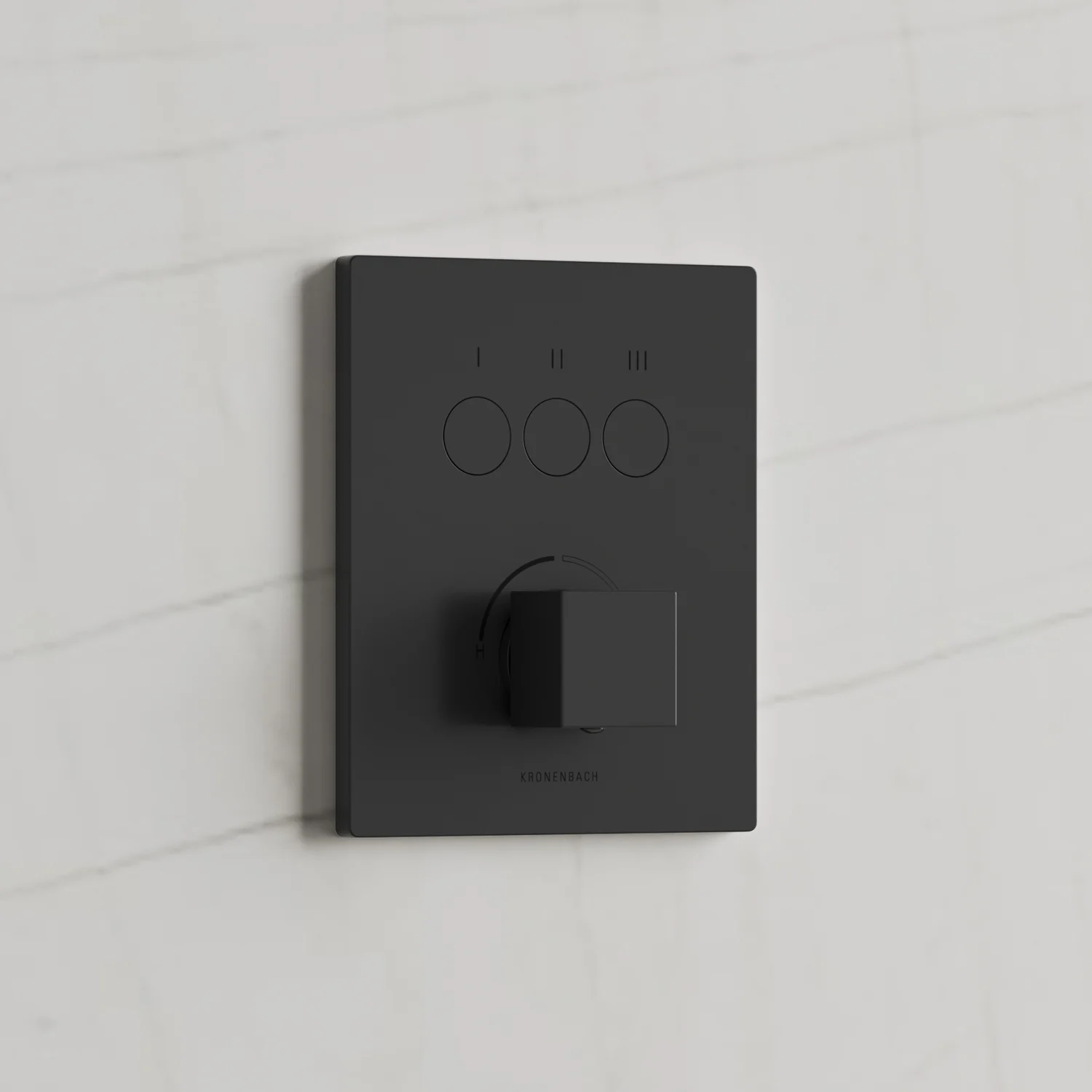 Kronenbach Smart Push Unterputz-Mischer für 3 Verbraucher, eckige Ausführung