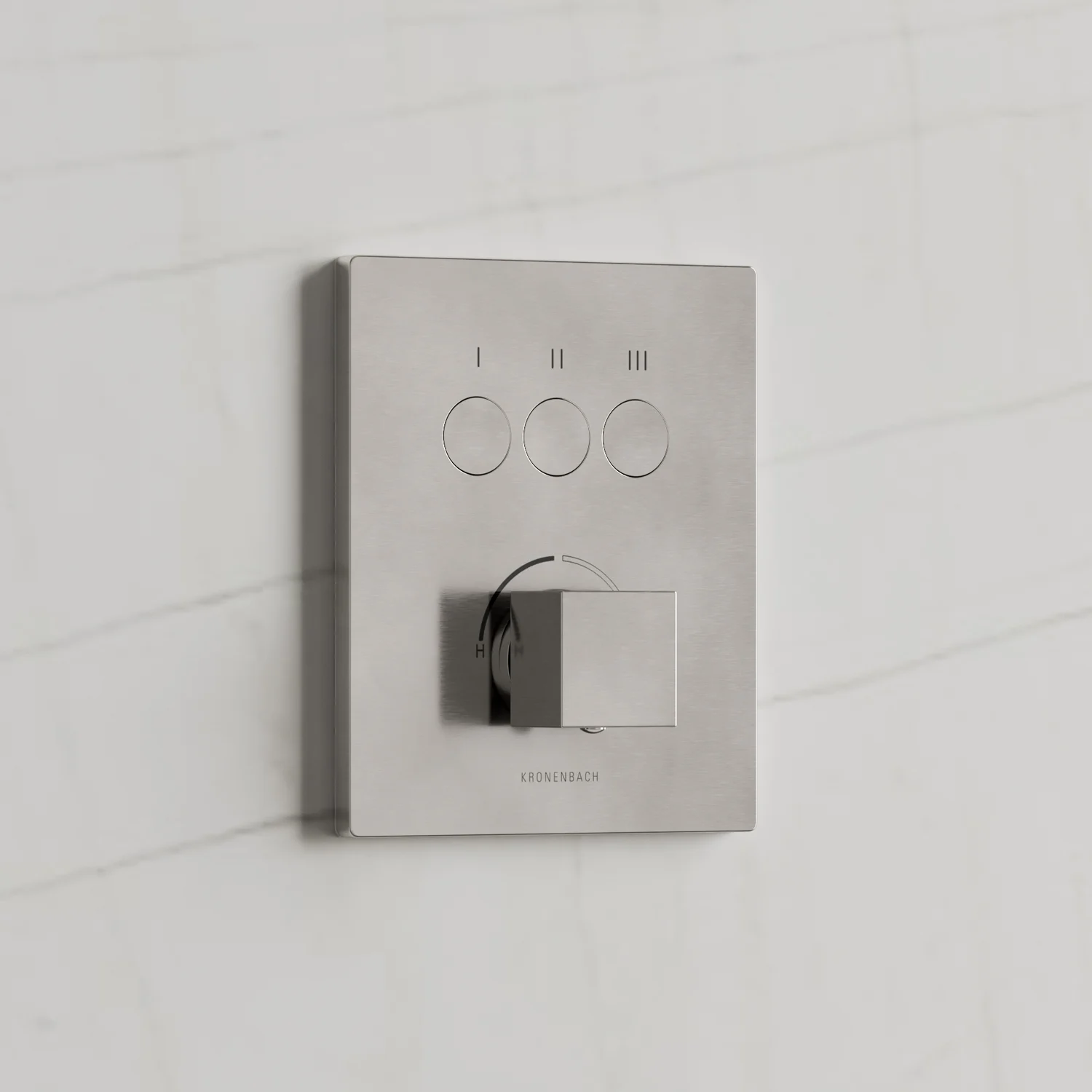 Kronenbach Smart Push Unterputz-Mischer für 3 Verbraucher, eckige Ausführung Kronenbach Smart Push Unterputz-Mischer für 3 Verbraucher, eckige Ausführung
