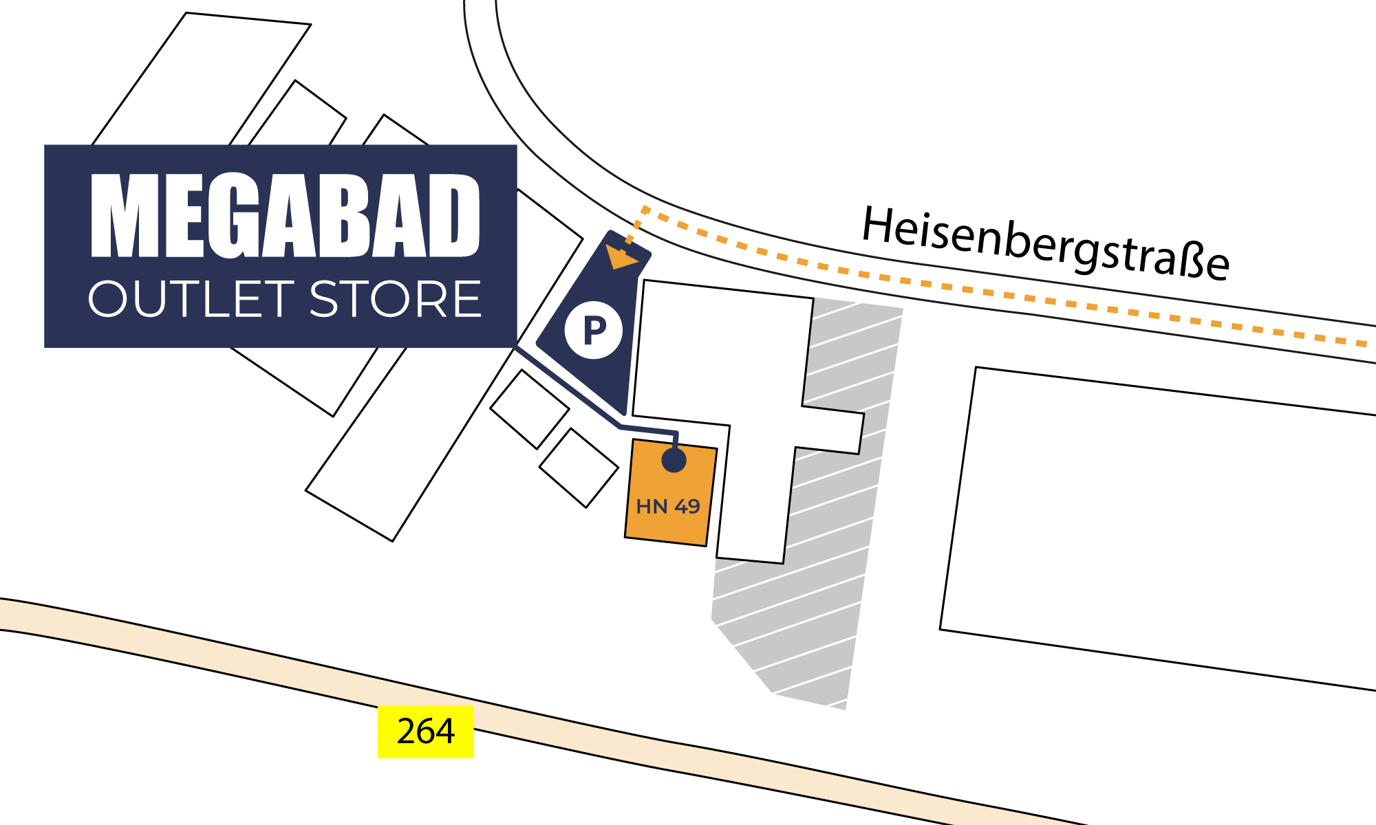 Outlet Megabad Wegweiser