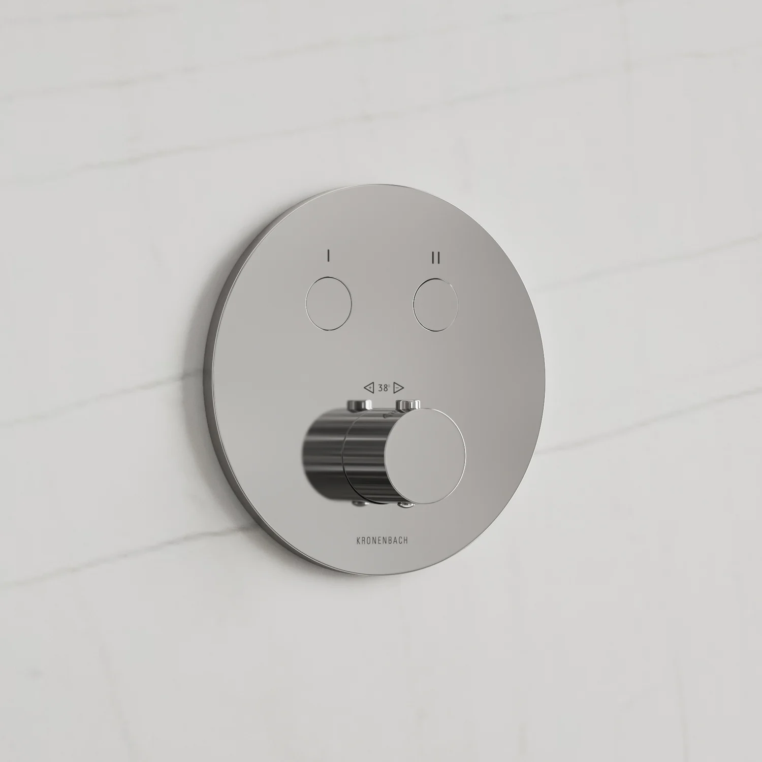 Kronenbach Smart Push Thermostat Unterputz für 2 Verbraucher, runde Ausführung Kronenbach Smart Push Thermostat Unterputz für 2 Verbraucher, runde Ausführung