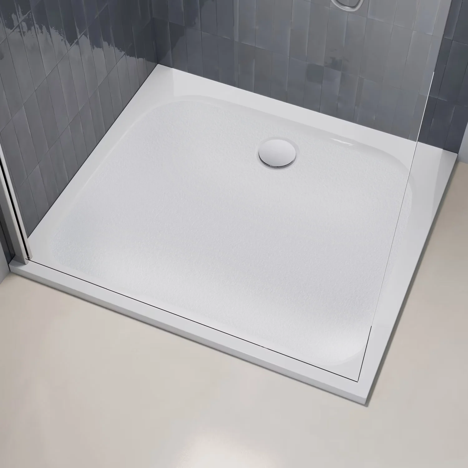 pianura Emilia mineral Duschwanne 90 x 90 x 3 cm mit Antirutsch pianura Emilia mineral Duschwanne 90 x 90 x 3 cm mit Antirutsch