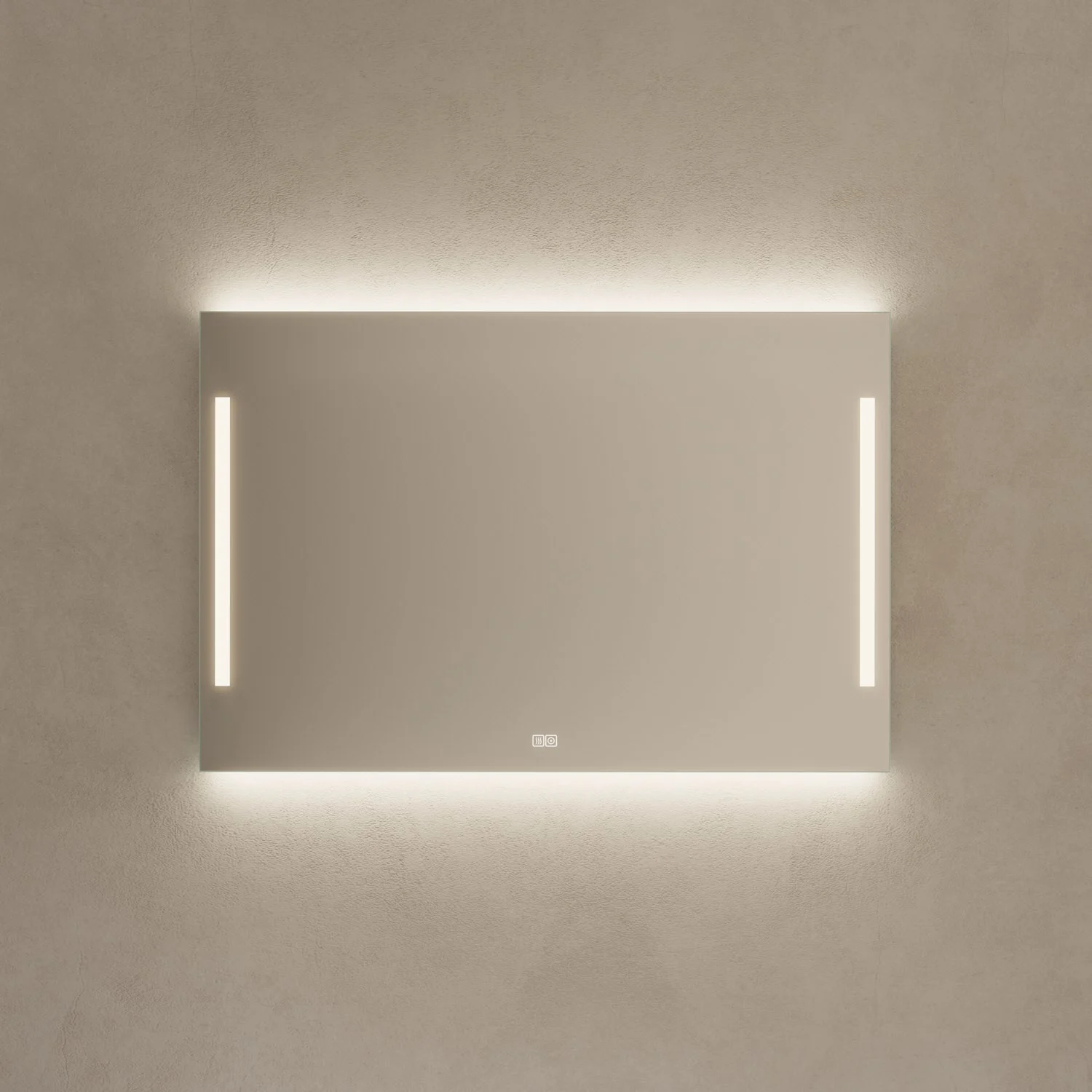 Kronenbach Sun Badspiegel 120 x 80 cm mit LED Seiten- und Hintergrundbeleuchtung