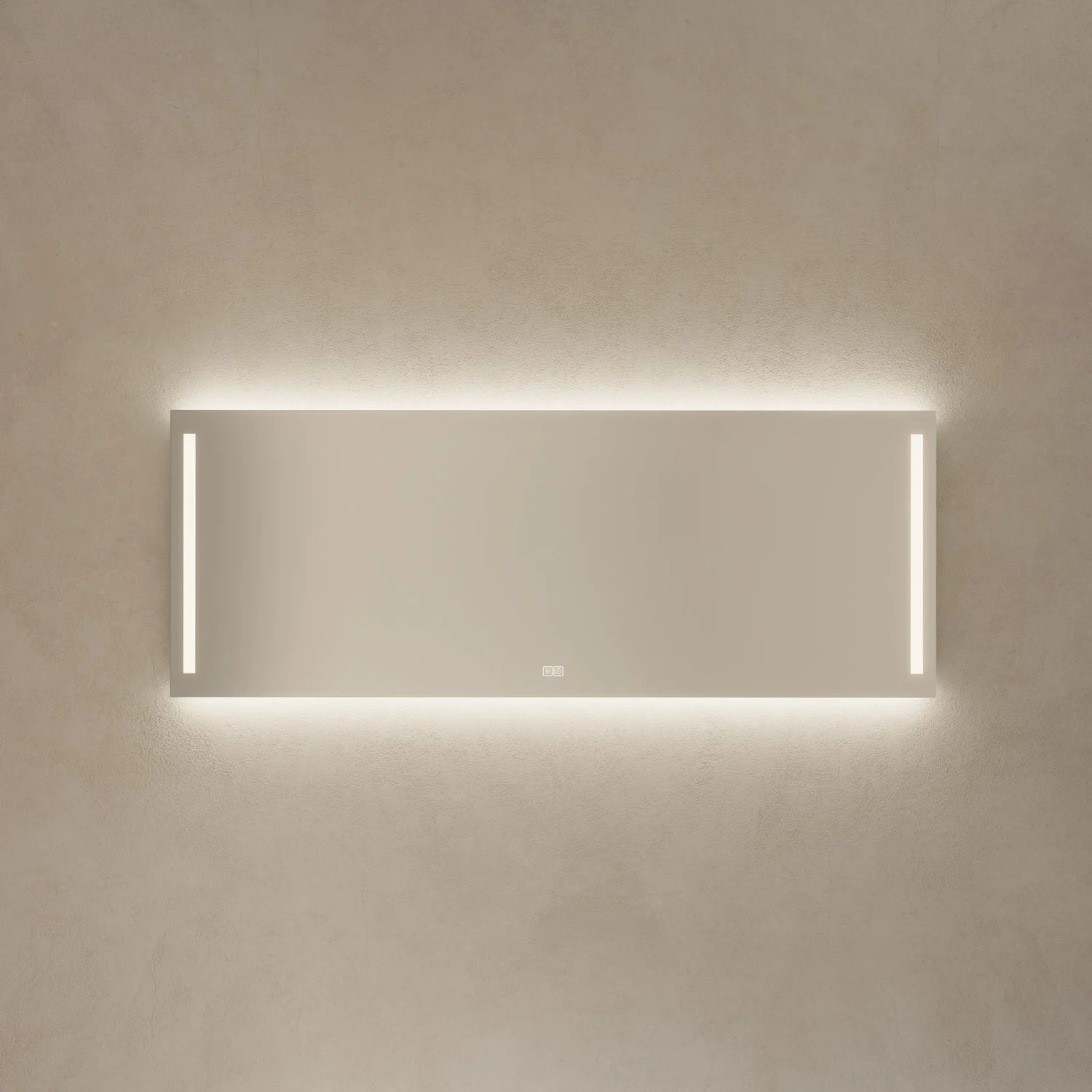 Kronenbach Sun Badspiegel 160 x 60 cm mit LED Seiten- und Hintergrundbeleuchtung