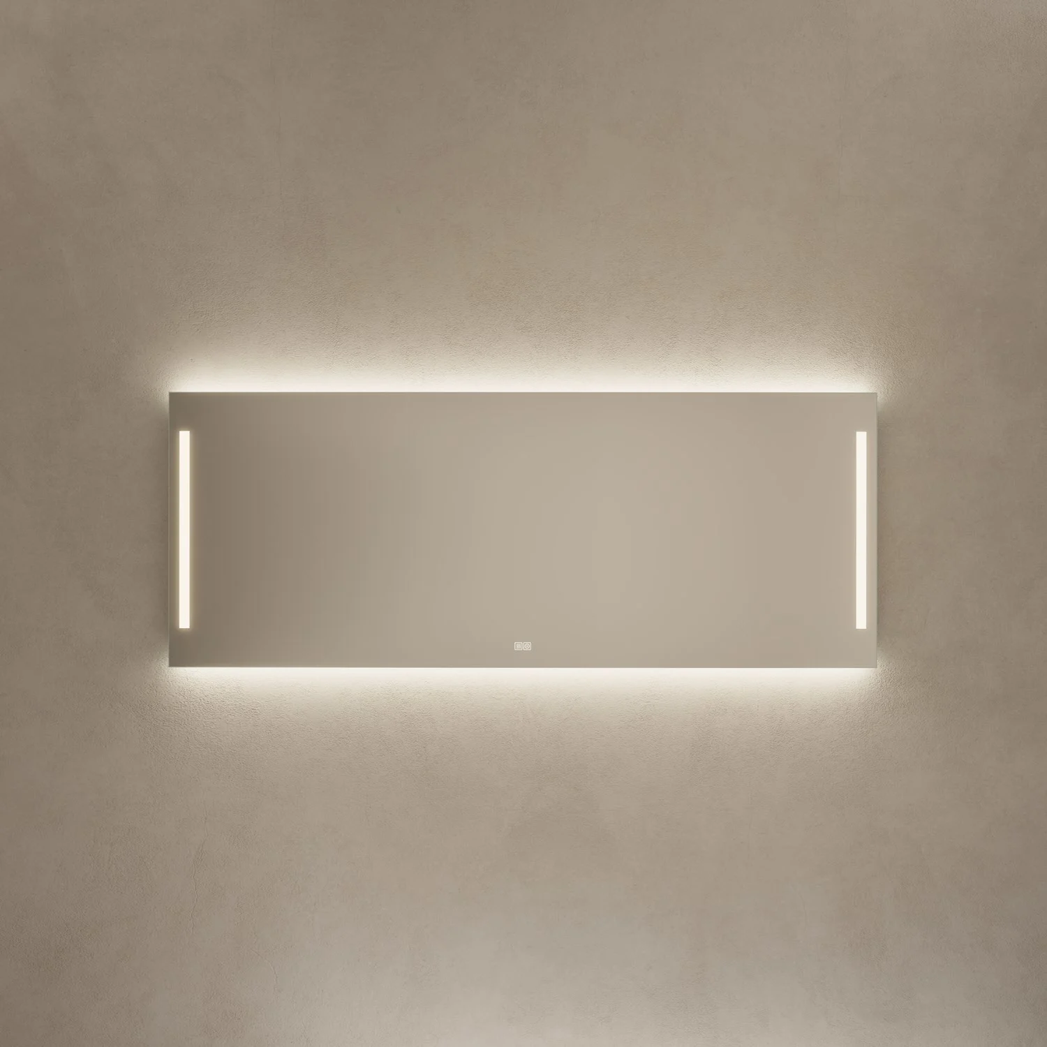 Kronenbach Sun Badspiegel 180 x 70 cm mit LED Seiten- und Hintergrundbeleuchtung