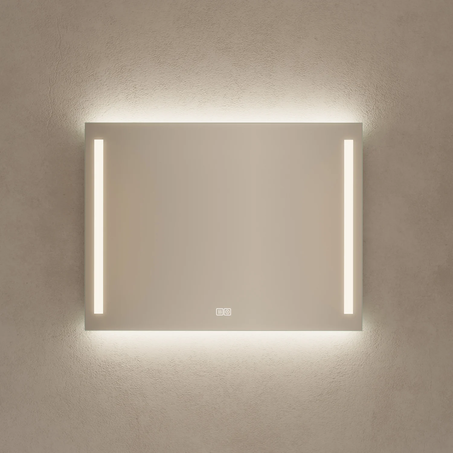 Kronenbach Sun Lichtspiegel 80 x 60 cm mit LED Seiten- und Hintergrundbeleuchtung