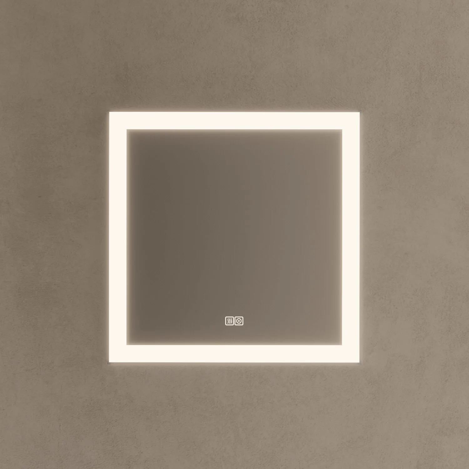 Kronenbach Day Badspiegel 60 x 60 cm mit LED-Beleuchtung und Dimmfunktion