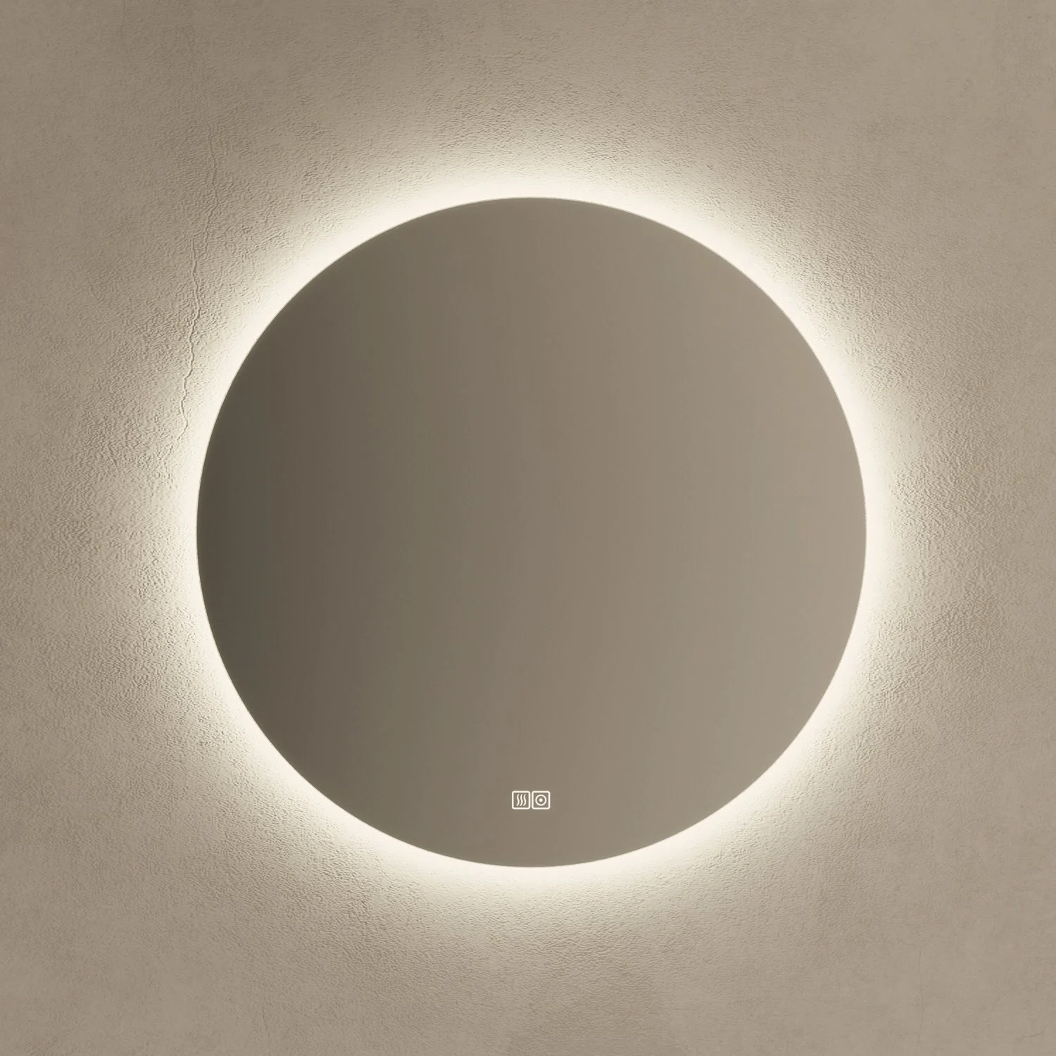 Kronenbach Moon Badspiegel Ø 100 cm mit Spiegelheizung und hochwertigem LED-Treiber