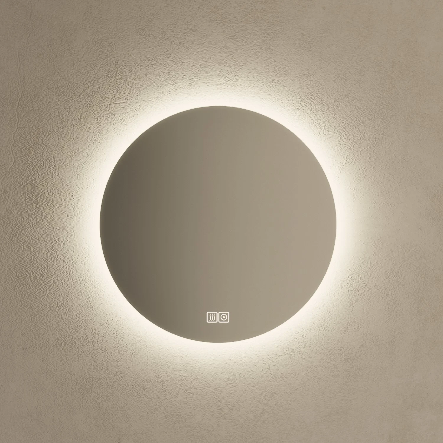 Kronenbach Moon Badspiegel Ø 60 cm mit Spiegelheizung und LED-Treiber