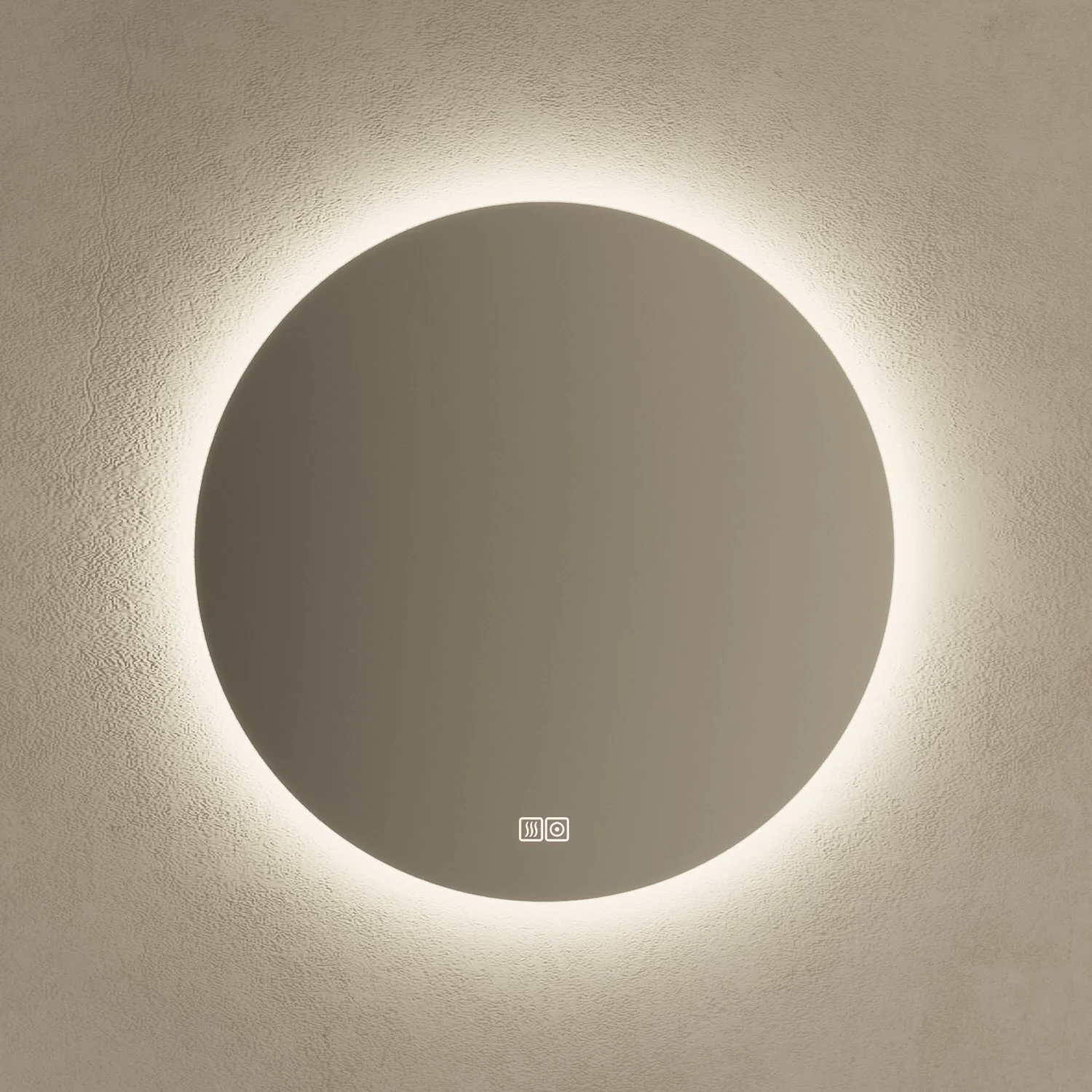 Kronenbach Moon Badspiegel Ø 80 cm mit Spiegelheizung und LED-Treiber