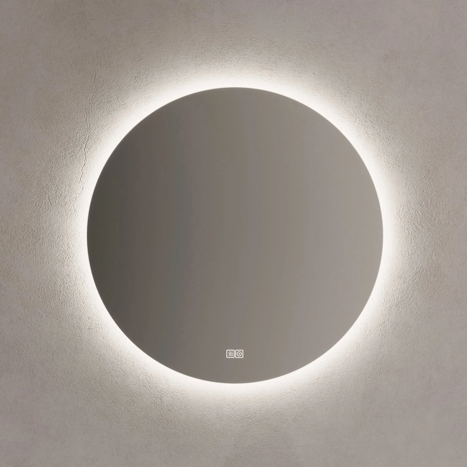 Kronenbach Moon Badspiegel Ø 100 cm mit Spiegelheizung und hochwertigem LED-Treiber