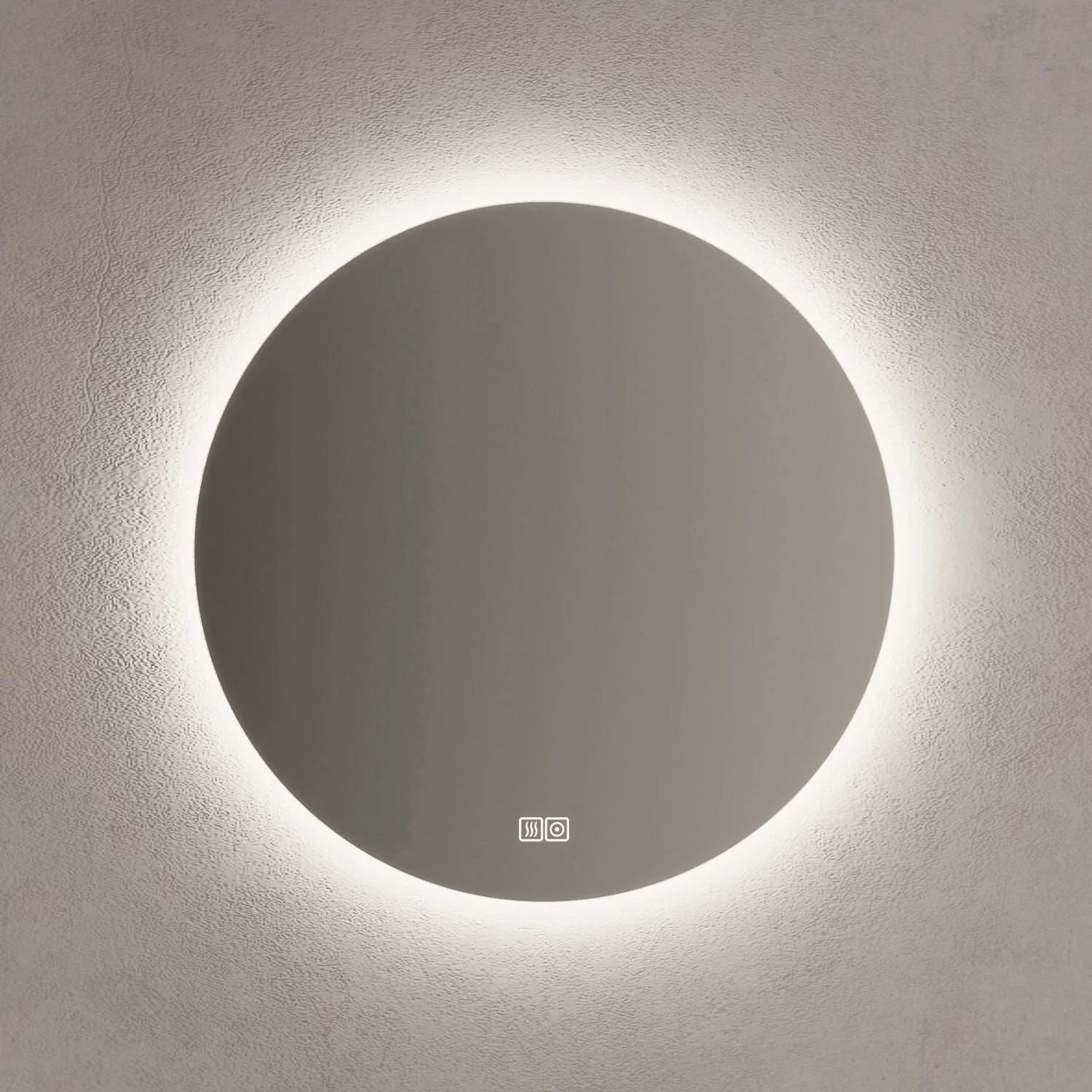 Kronenbach Moon Badspiegel Ø 80 cm mit Spiegelheizung und LED-Treiber