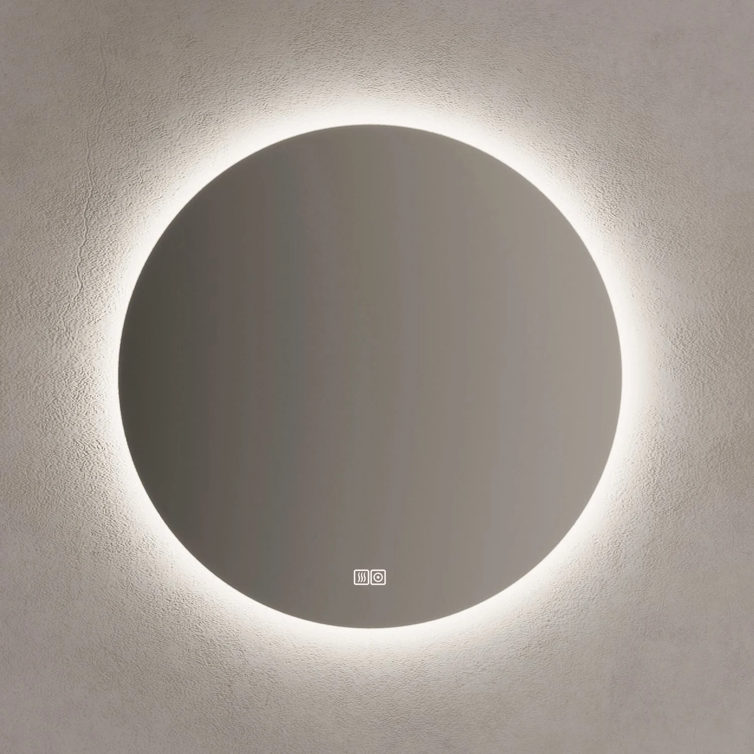 Kronenbach Moon Badspiegel Ø 90 cm mit Spiegelheizung und LED-Treiber