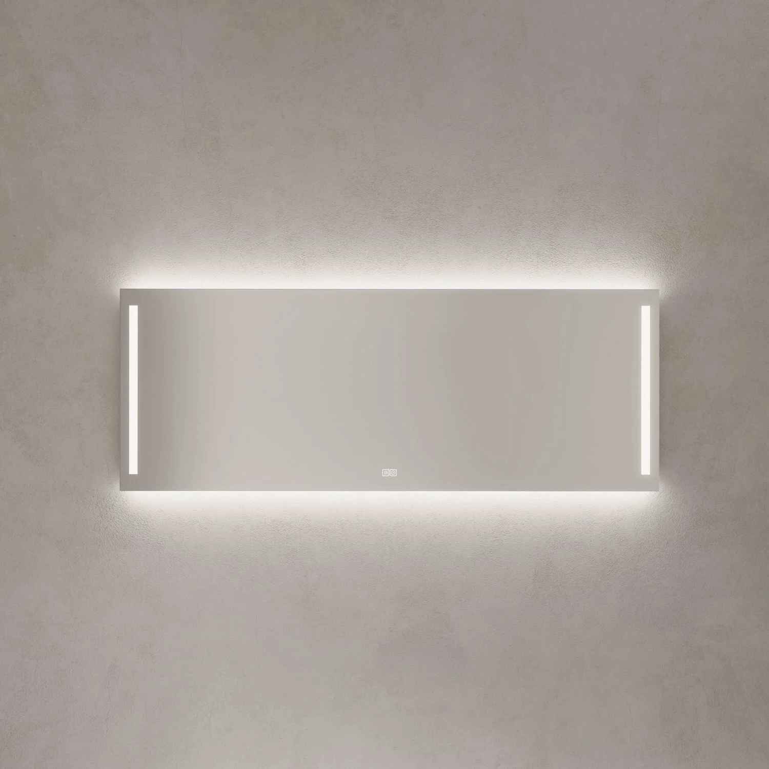 Kronenbach Sun Badspiegel 160 x 60 cm mit LED Seiten- und Hintergrundbeleuchtung