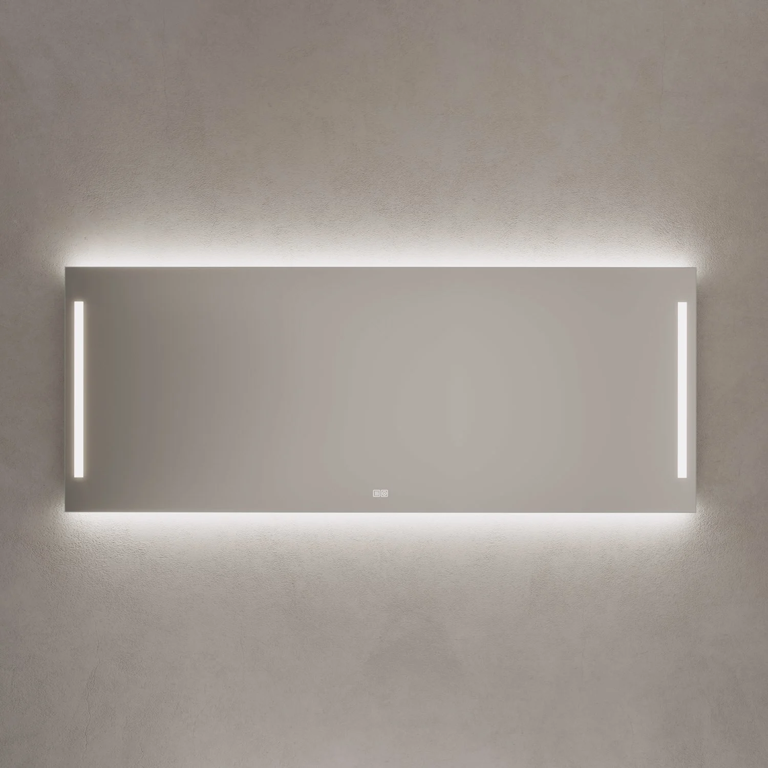 Kronenbach Sun Badspiegel 180 x 70 cm mit LED Seiten- und Hintergrundbeleuchtung