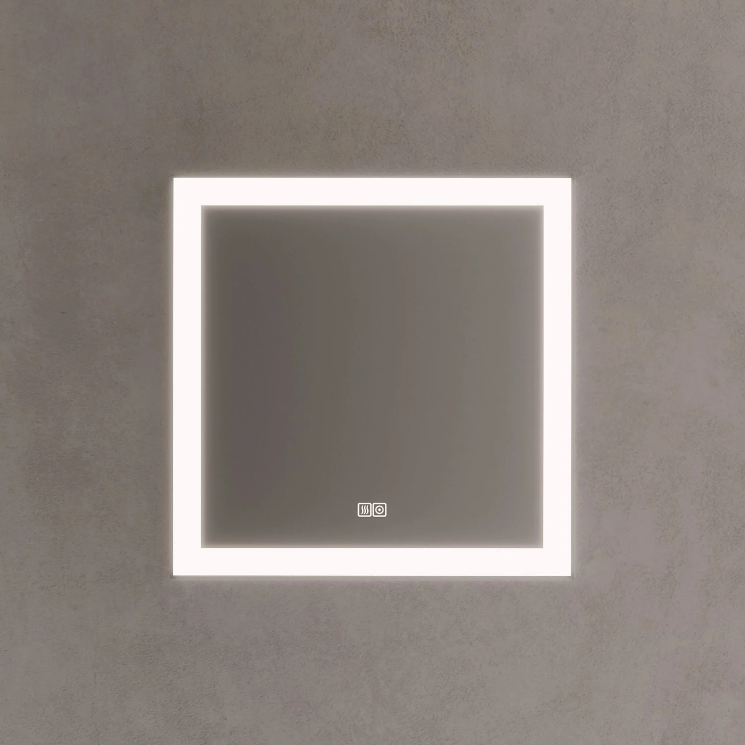 Kronenbach Day Badspiegel 60 x 60 cm mit LED-Beleuchtung und Dimmfunktion