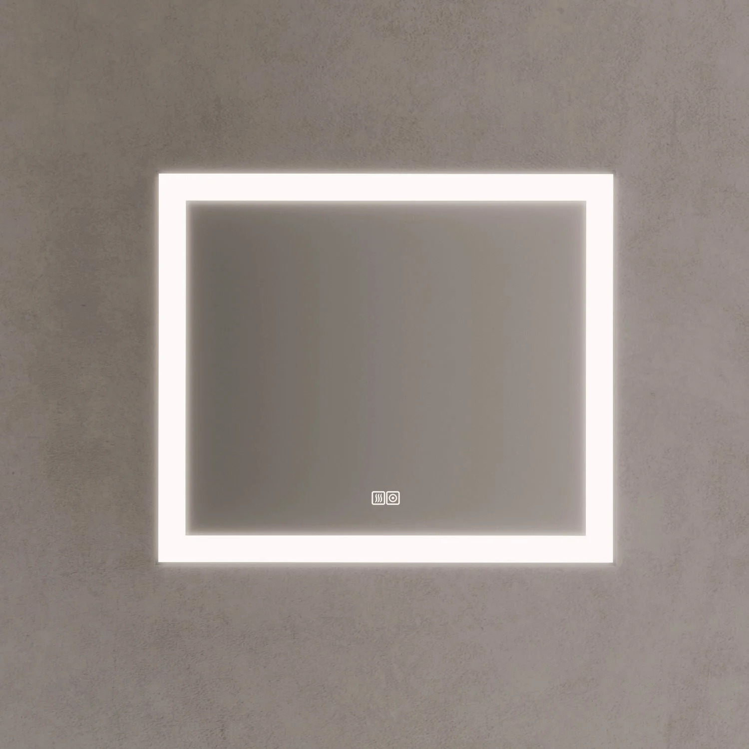 Kronenbach Day Badspiegel 70 x 60 cm mit dimmbarer LED-Beleuchtung und Antibeschlag