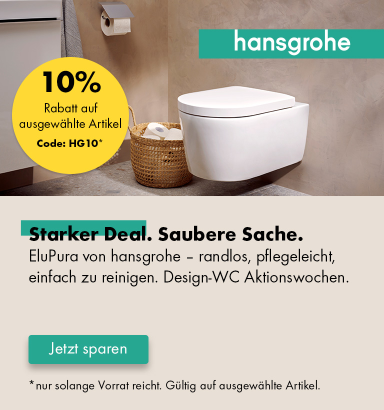 hansgrohe ElaPura WCs - 10% Rabatt auf ausgewählte Artikel