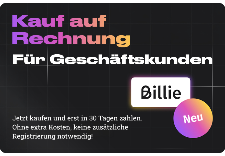 Billie - Kauf auf Rechnung - Zahlen Sie erst in 30 Tagen