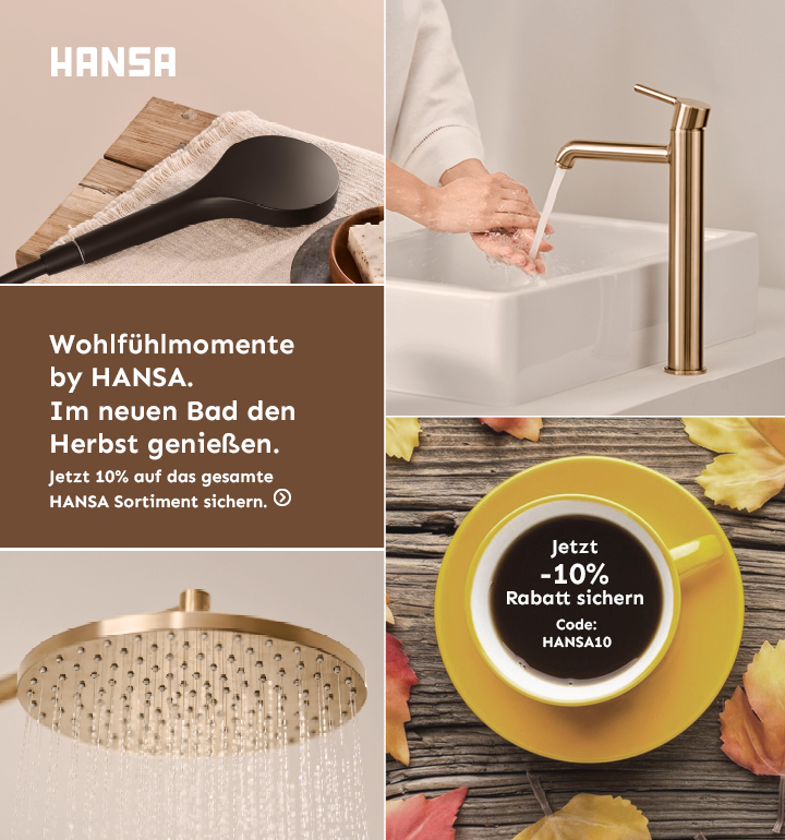 Jetzt 10% extra sparen auf das gesamte Hansa Sortiment