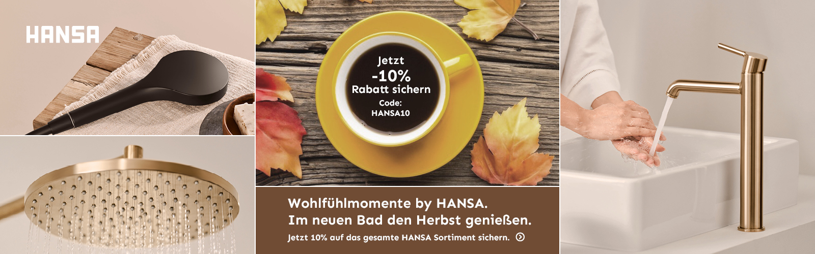 Jetzt 10% extra sparen auf das gesamte Hansa Sortiment