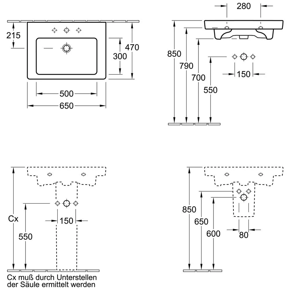 Villeroy & Boch Subway 2.0 Waschtisch 65 cm Bild 5