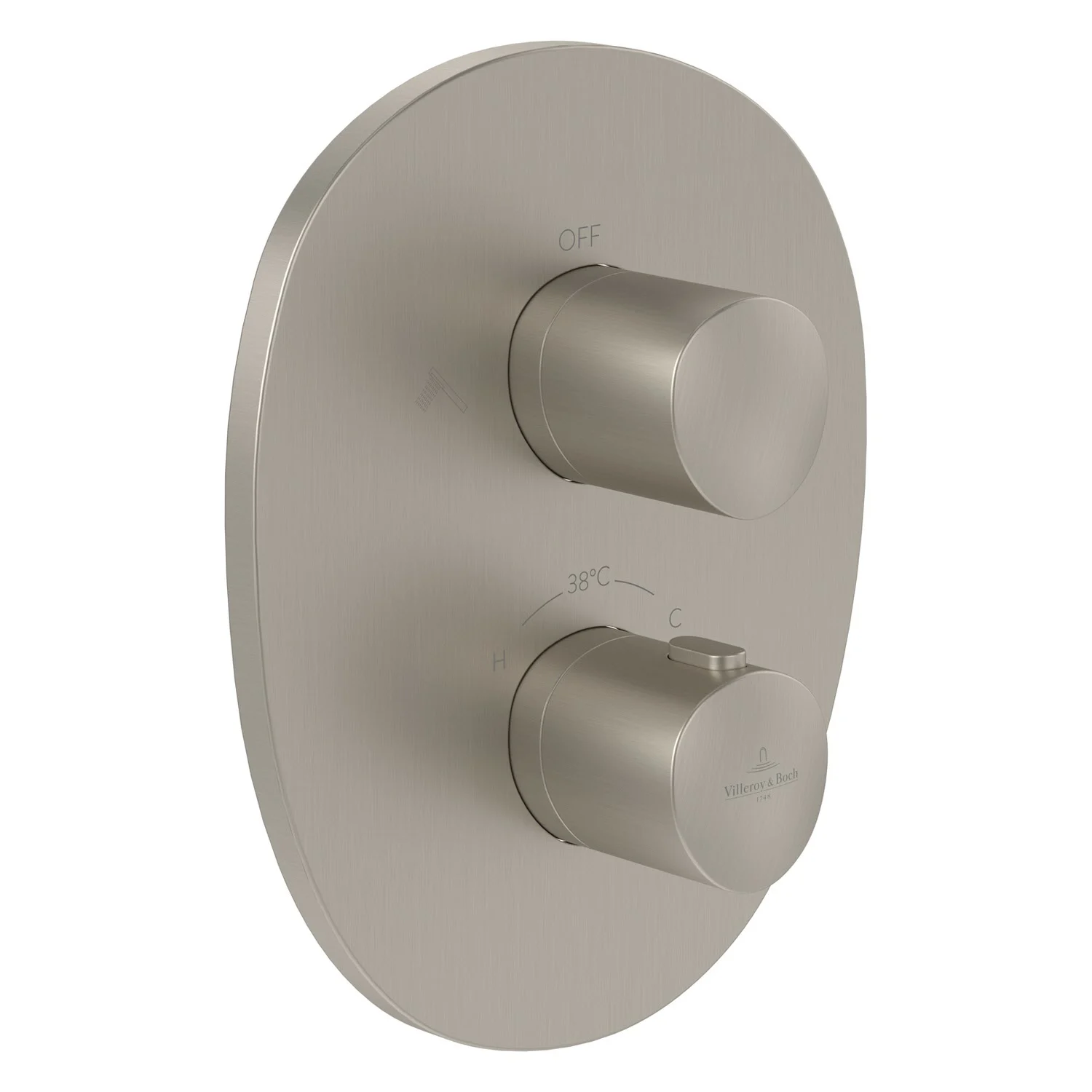Bateria widok z boku, matowy metal, Villeroy & Boch
