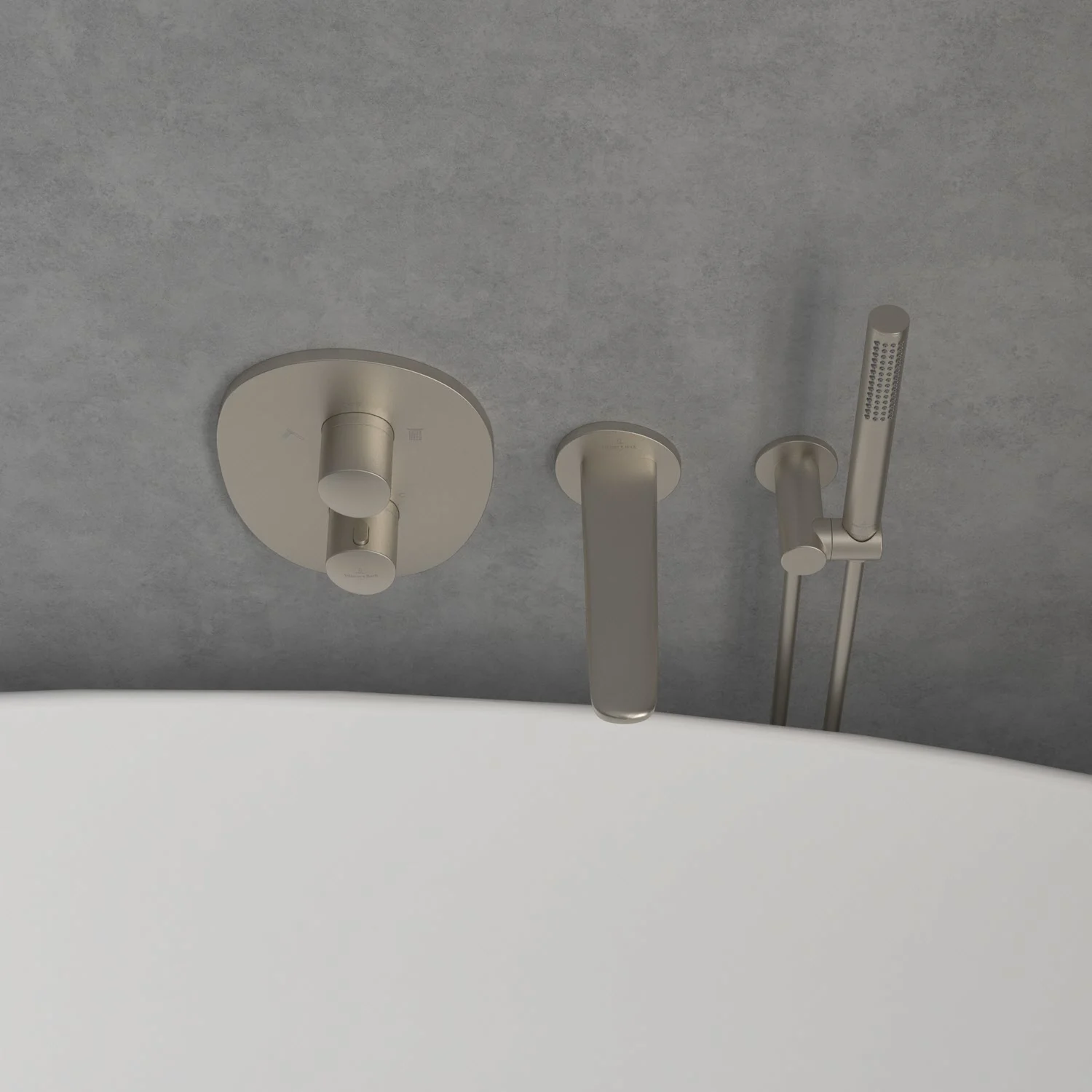 Niklowana bateria nad wanną, Villeroy & Boch