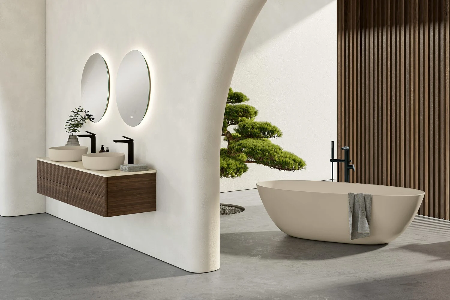 Nowoczesna łazienka z wolnostojącą wanną, Villeroy & Boch