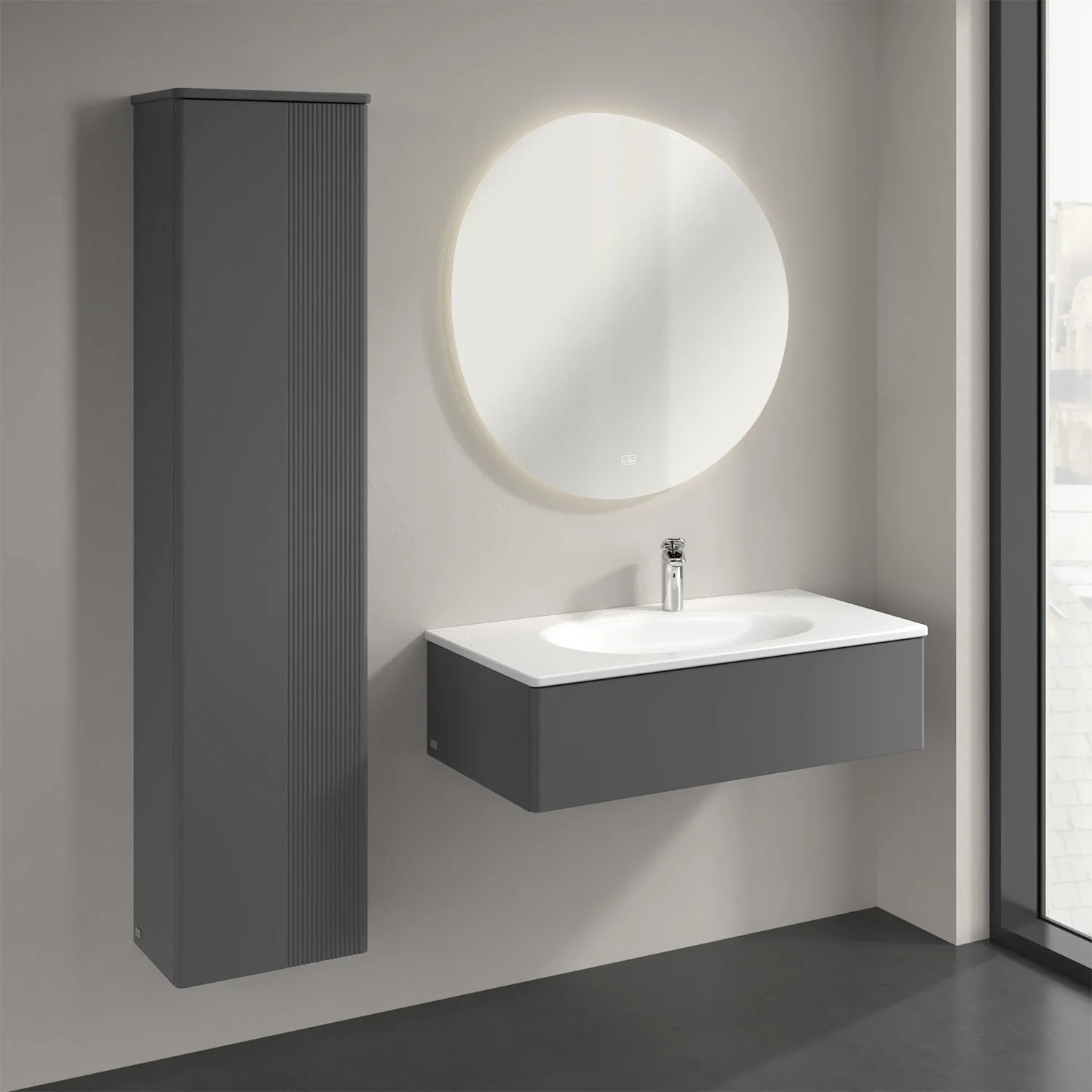 Villeroy & Boch Antao Hochschrank 41,4 x 171,9 cm, 1 Tür links, Front mit Struktur Bild 2