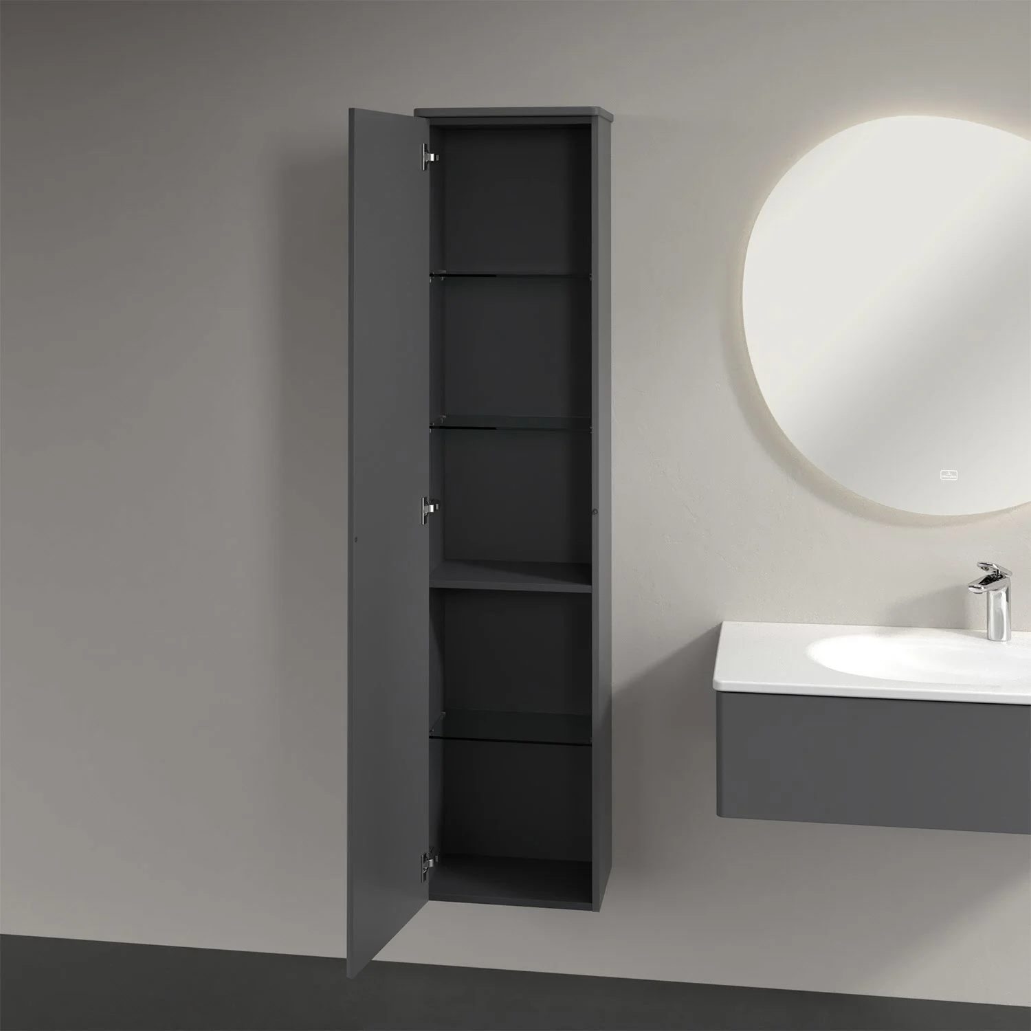 Villeroy & Boch Antao Hochschrank 41,4 x 171,9 cm, 1 Tür links, Front mit Struktur Bild 5