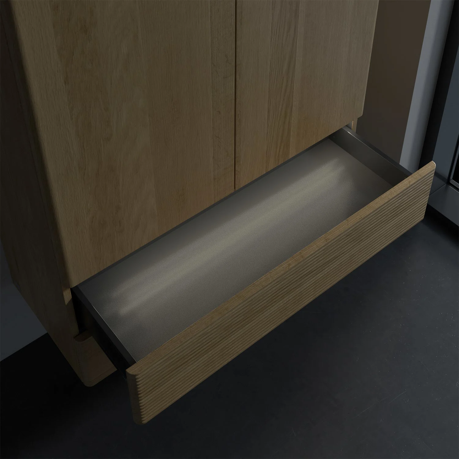 Villeroy & Boch Antao Highboard 81,4 x 103,9 cm, 2 Türen, Fronten mit Struktur, mit LED-Licht Bild 3
