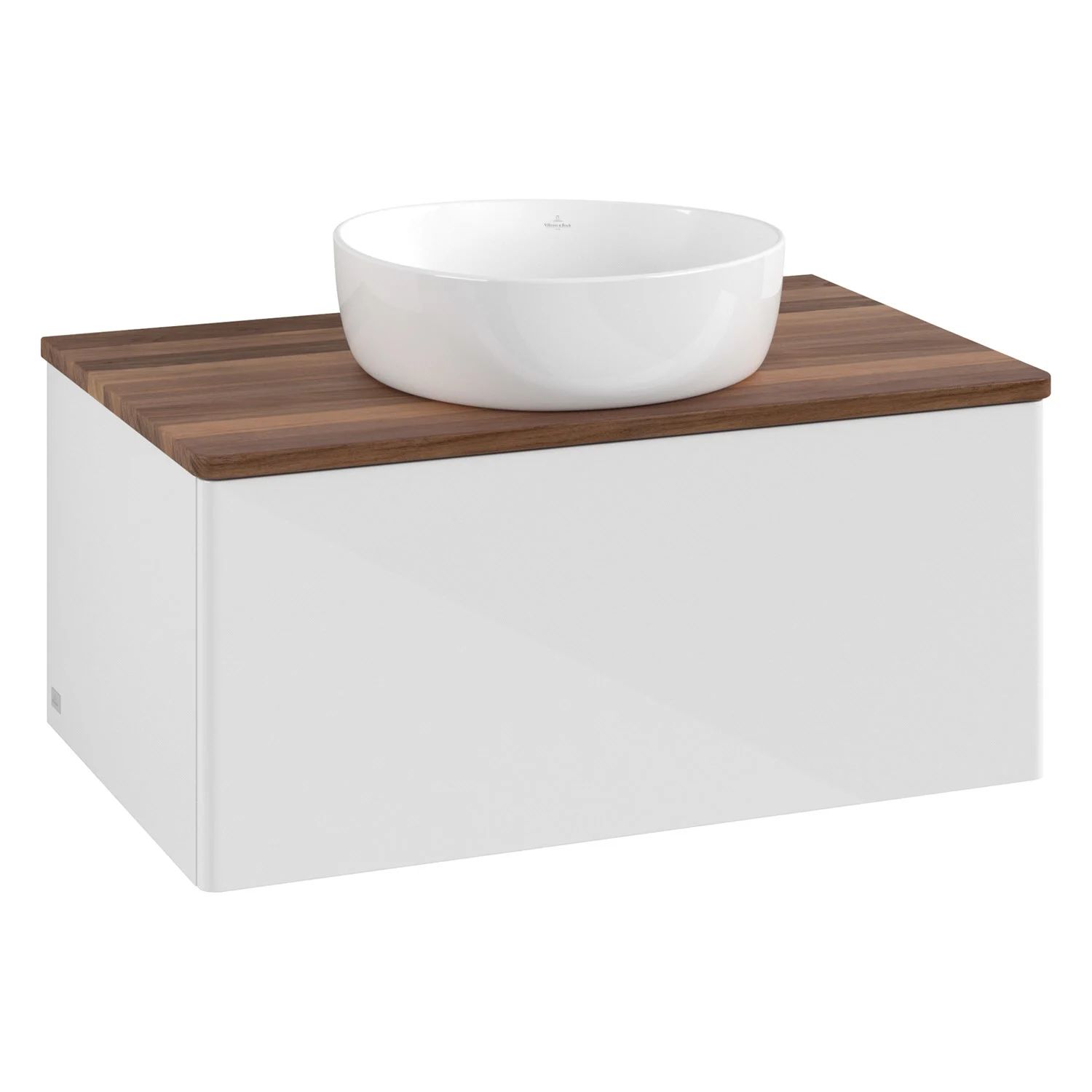 Biała umywalka z białą misą, Villeroy & Boch