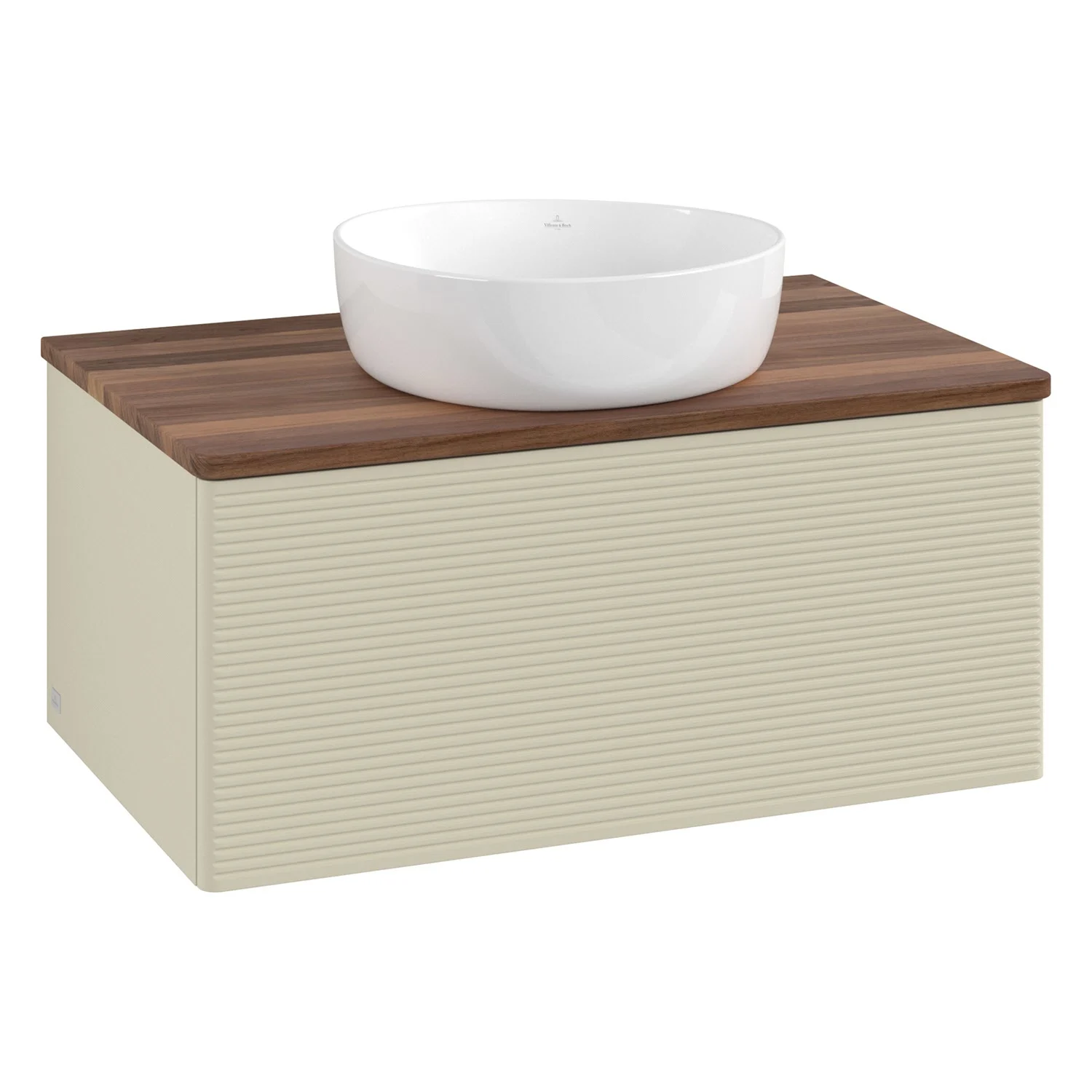 Kremowa umywalka z białą misą, Villeroy & Boch