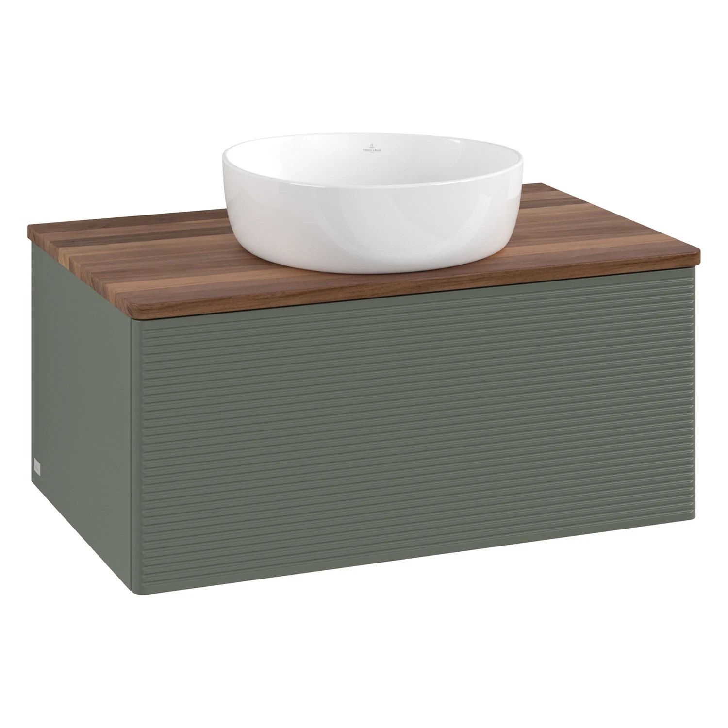 Zielona umywalka z białą misą, Villeroy & Boch