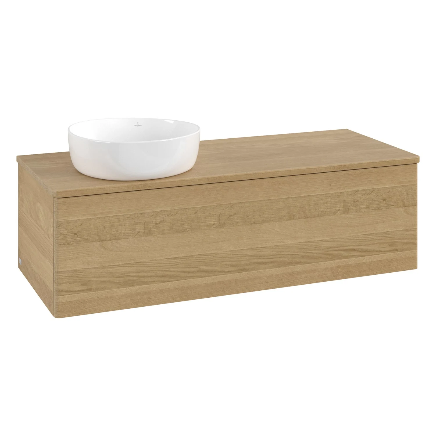 Meble łazienkowe w kolorze drewna z umywalką, Villeroy & Boch